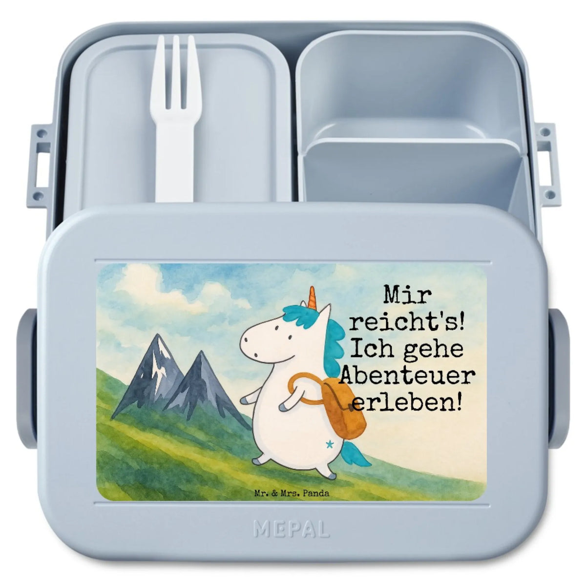MEPAL Bentobox Einhorn Bergsteiger Design Bento Box, Frischhaltedose, Essensbox, Vesperbox, Meal Prep Box, Bento-Brotdose, Snackdose, Lunchbox, Lebensmittelbehälter, Essensbehälter, Bentobox, Jausenbox, Snackbox, Unicorn, Einhorn, Einhörner, Einhorn Deko, Bergsteiger, Reisen, Urlaub, Weltenbummler, Entdecker, Berge, Weltreise, Abenteurer, Abenteuer