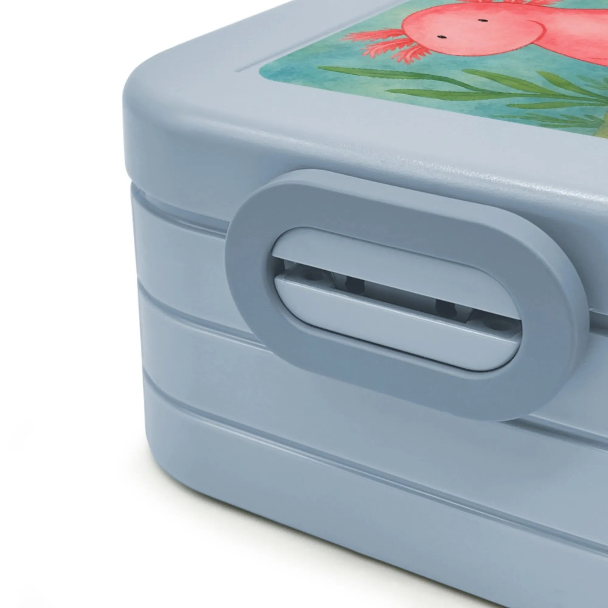 aksolotl null Design Snackbox, Snackdose, Frischhaltedose, Jausenbox, Bento-Brotdose, Bentobox, Essensbox, Lebensmittelbehälter, Lunchbox, Essensbehälter, Meal Prep Box, Bento Box, Vesperbox, Axolotl, Molch, Weisheit, Axolot, Vergnügt, Fröhlich, Zufrieden, Freundin, Liebe, Lebensweisheit, Lebensstil