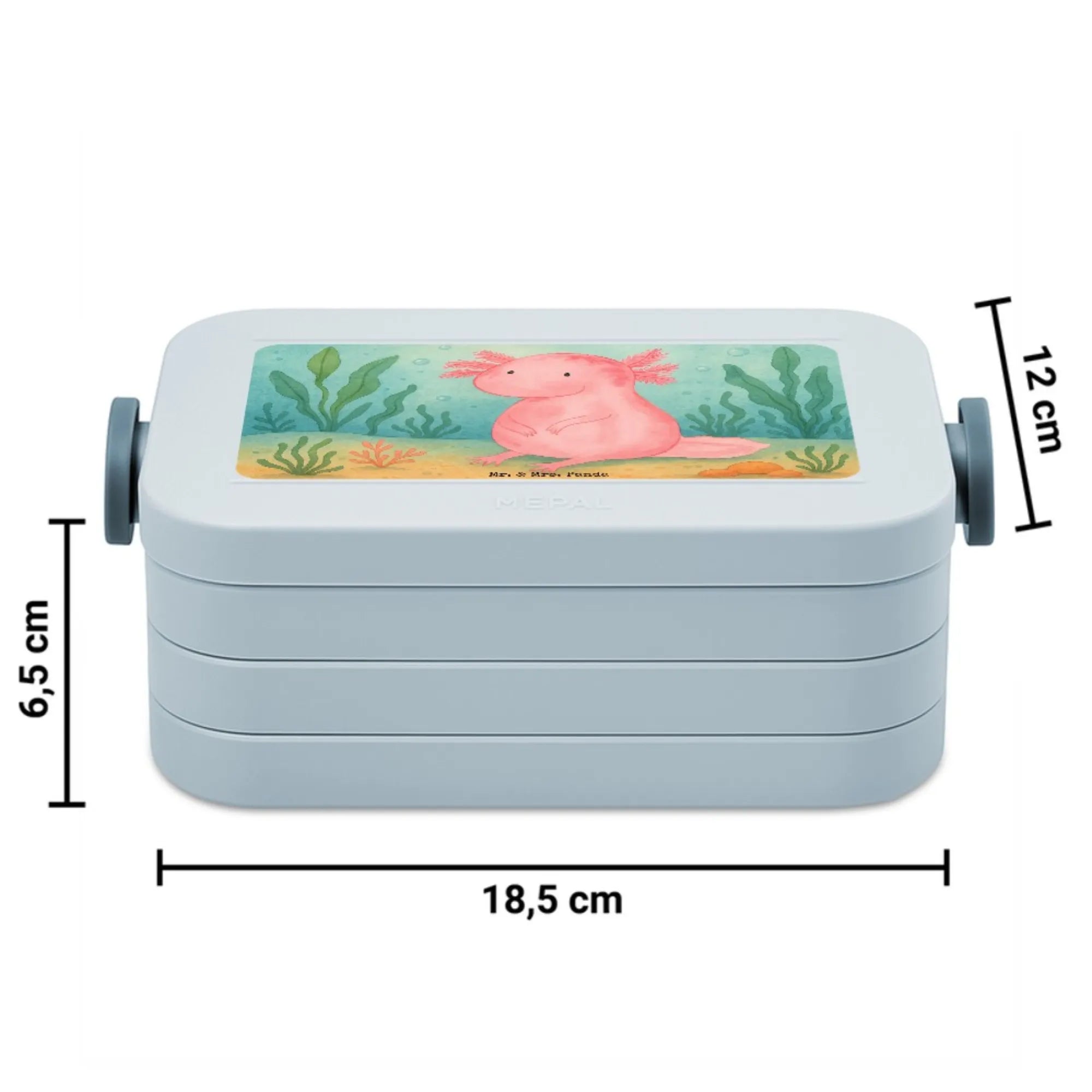 aksolotl null Design Snackbox, Snackdose, Frischhaltedose, Jausenbox, Bento-Brotdose, Bentobox, Essensbox, Lebensmittelbehälter, Lunchbox, Essensbehälter, Meal Prep Box, Bento Box, Vesperbox, Axolotl, Molch, Weisheit, Axolot, Vergnügt, Fröhlich, Zufrieden, Freundin, Liebe, Lebensweisheit, Lebensstil