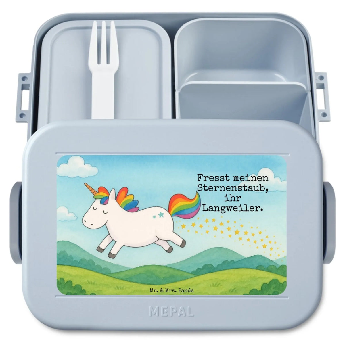 MEPAL Bentobox Einhorn Happy Design Lunchbox, Bento Box, Vesperbox, Meal Prep Box, Lebensmittelbehälter, Snackbox, Essensbox, Frischhaltedose, Essensbehälter, Snackdose, Bentobox, Bento-Brotdose, Jausenbox, Unicorn, Einhorn, Einhörner, Einhorn Deko, Lächeln, Spannend, Freude, glücklich, Witzig, Lachen, Fröhlich, Spaß, Lebensfreude
