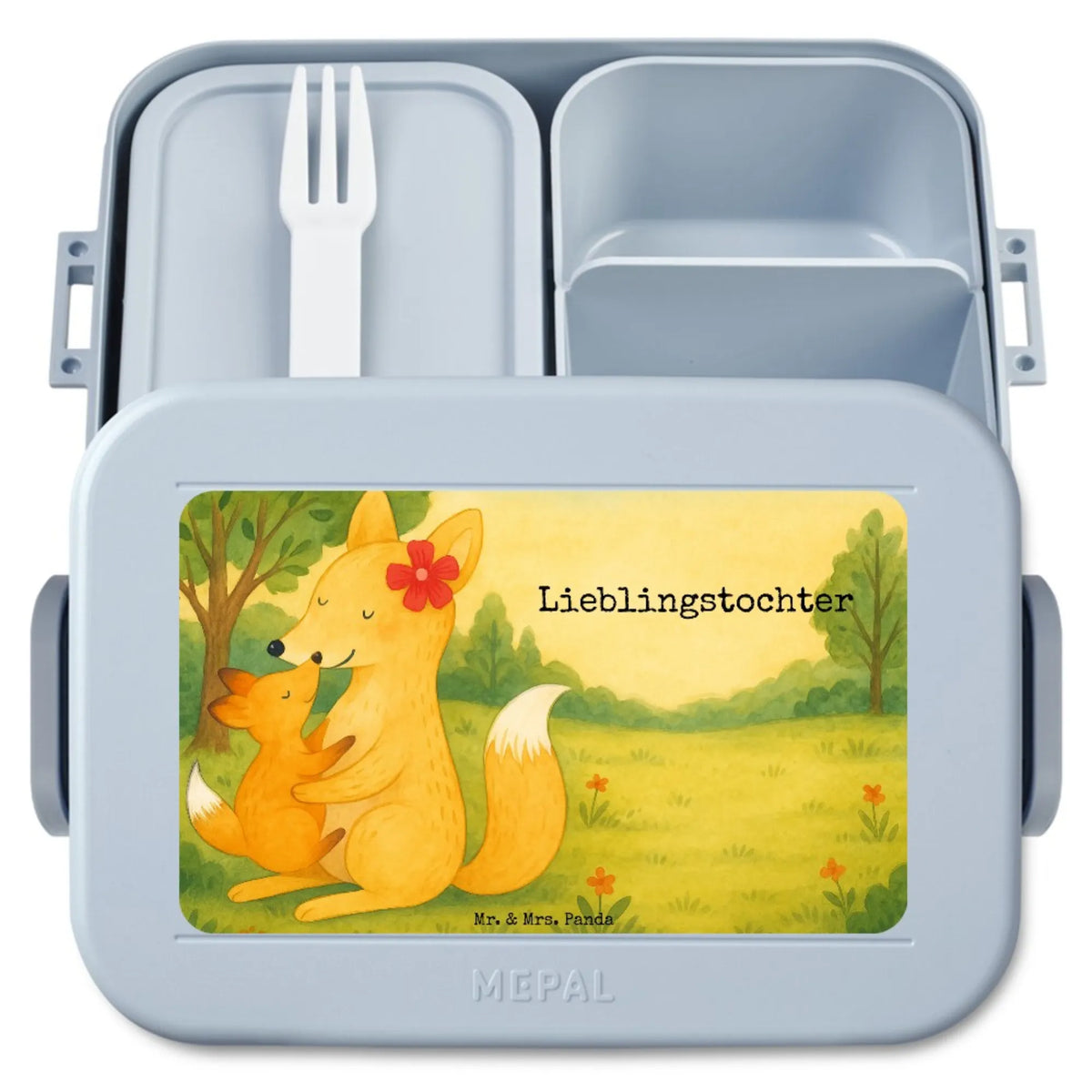 MEPAL Bentobox Fuchs Mama Design Bentobox, Lunchbox, Bento-Brotdose, Snackbox, Vesperbox, Essensbehälter, Bento Box, Frischhaltedose, Meal Prep Box, Lebensmittelbehälter, Snackdose, Jausenbox, Essensbox, Papa, Mama, Muttertag, Bruder, Schwester, Familie, Vatertag, Opa, Oma, Geschenk, Tochter, Beste Tochter, Lieblingstochter, Mutter