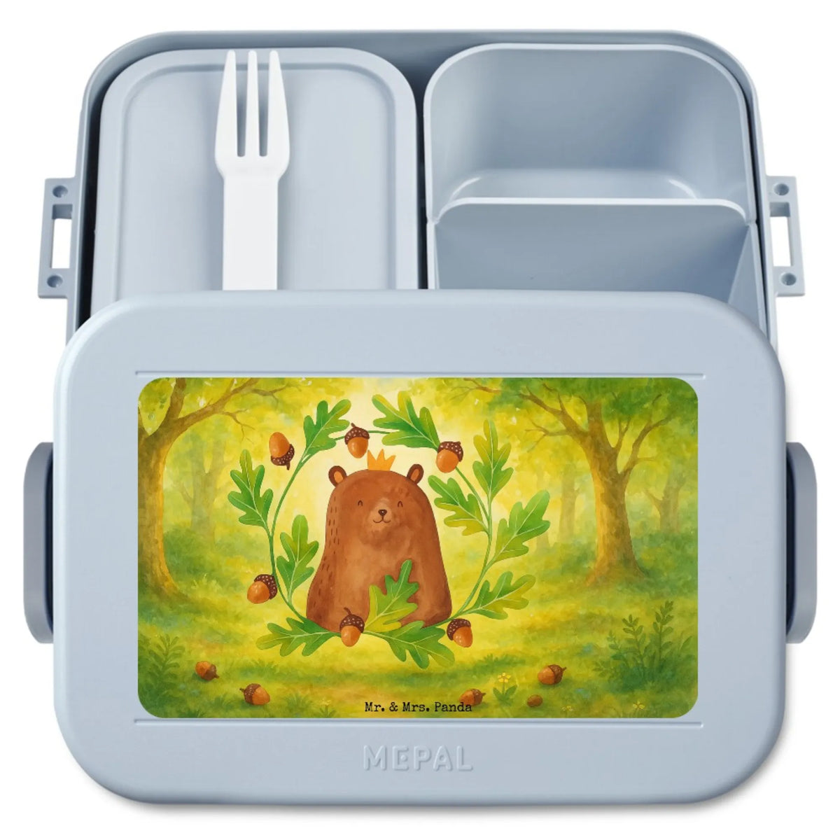MEPAL Bentobox Bär König Design Bento Box, Essensbehälter, Jausenbox, Vesperbox, Lebensmittelbehälter, Bento-Brotdose, Essensbox, Lunchbox, Bentobox, Snackdose, Snackbox, Frischhaltedose, Meal Prep Box, Teddy, Bär, Teddybär, Vatertag, Papi, Bester Vater, Papa Bär, Weltbester Papa, Dad, Daddy, Vater, Bester Papa, Papa