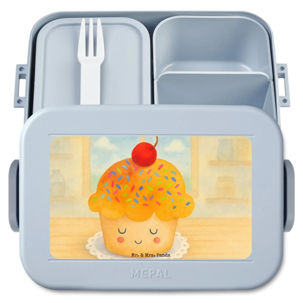 MEPAL Bentobox Cupcake Design Snackdose, Essensbox, Meal Prep Box, Essensbehälter, Jausenbox, Bentobox, Lebensmittelbehälter, Frischhaltedose, Snackbox, Lunchbox, Bento Box, Bento-Brotdose, Vesperbox, Lustige Sprüche, Tiere, Tiermotive, Gute Laune, Cupcakes, Backen Geschenk, Wunder, Küche Spruch, Motivation Sprüche, Muffin, Küche Deko, Geschenk Koch