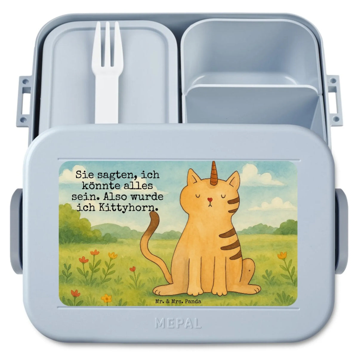 MEPAL Bentobox Einhorn Katze Design Bentobox, Snackbox, Frischhaltedose, Essensbehälter, Bento Box, Vesperbox, Lebensmittelbehälter, Jausenbox, Snackdose, Meal Prep Box, Bento-Brotdose, Lunchbox, Essensbox, Unicorn, Einhorn, Einhorn Deko, Einhörner, Mieze, Regenbogen, Einhornpower, Glitzer, Katzer, Katze, Katzenhorn, Kittyhorn, Erwachsenwerden, Einhornkatze