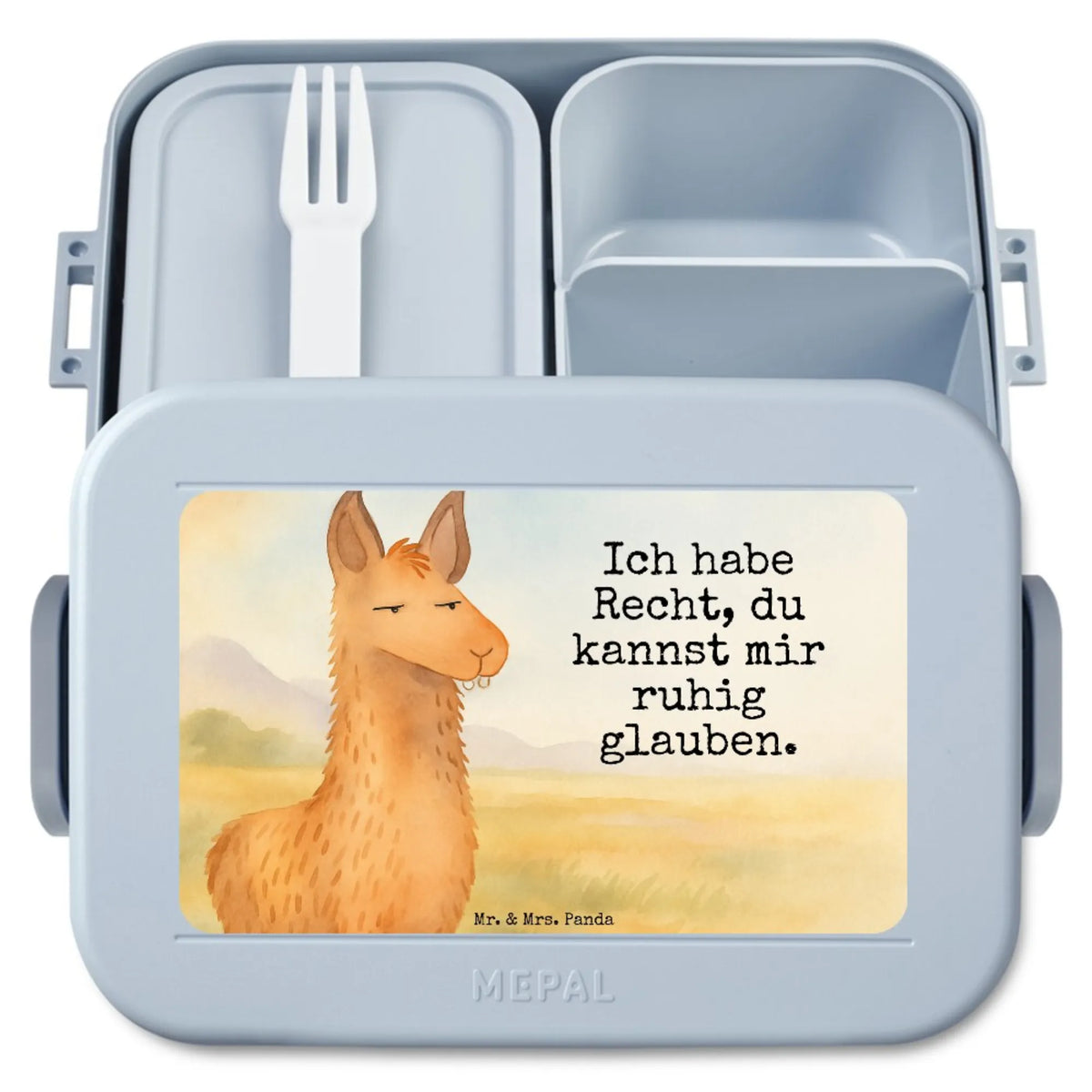 MEPAL Bentobox Lamakopf Genervt Design Snackbox, Snackdose, Essensbehälter, Bentobox, Meal Prep Box, Bento-Brotdose, Frischhaltedose, Jausenbox, Essensbox, Vesperbox, Lebensmittelbehälter, Lunchbox, Bento Box, Lama, Alpaka, Beste Freundin, Azubi, Büroalltag, Recht haben, Chef, Chefin, Lamas, Partnerin, Freundin, Büro, Genervt sein