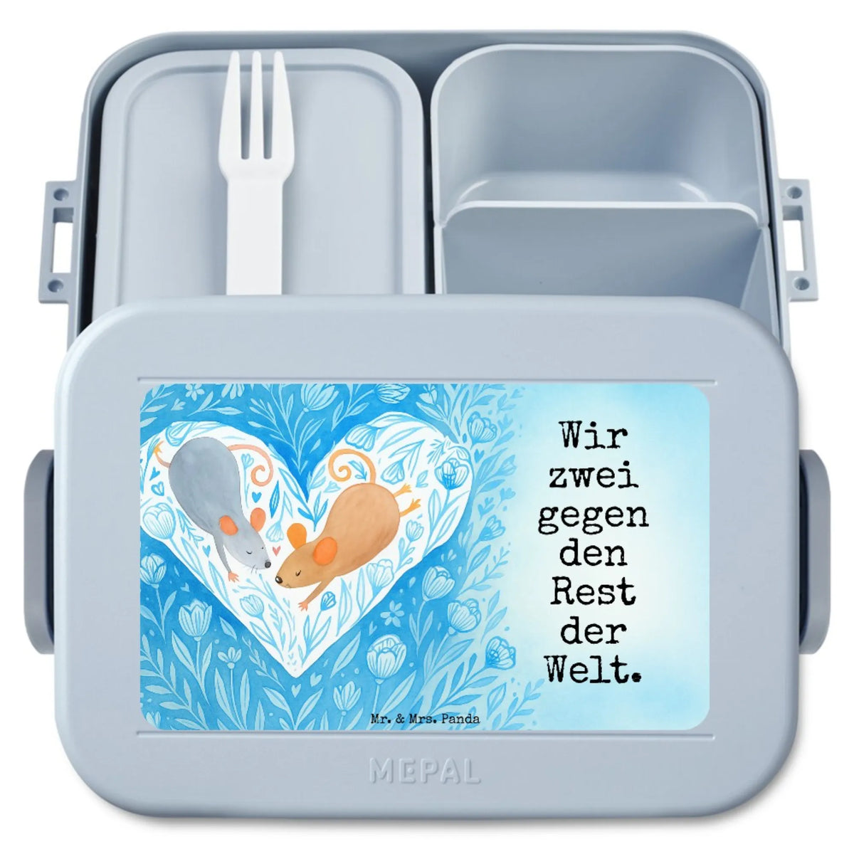 MEPAL Bentobox Mäuse Herz Design Snackbox, Meal Prep Box, Bento-Brotdose, Bento Box, Lunchbox, Snackdose, Essensbehälter, Vesperbox, Bentobox, Jausenbox, Essensbox, Lebensmittelbehälter, Frischhaltedose, Freundin, Freund, Liebe, Liebesgeschenk, Jahrestag, Verlobung, Partner, Ehemann, Ehefrau, Heiraten, Heiratsantrag, Hocheitstag, Geschenk für Zwei, Mäuse, Lieblingsmensch, Gemeinsamkeit, Maus, Love, Liebesbotschaft, Hochzeit, Liebesbeweis