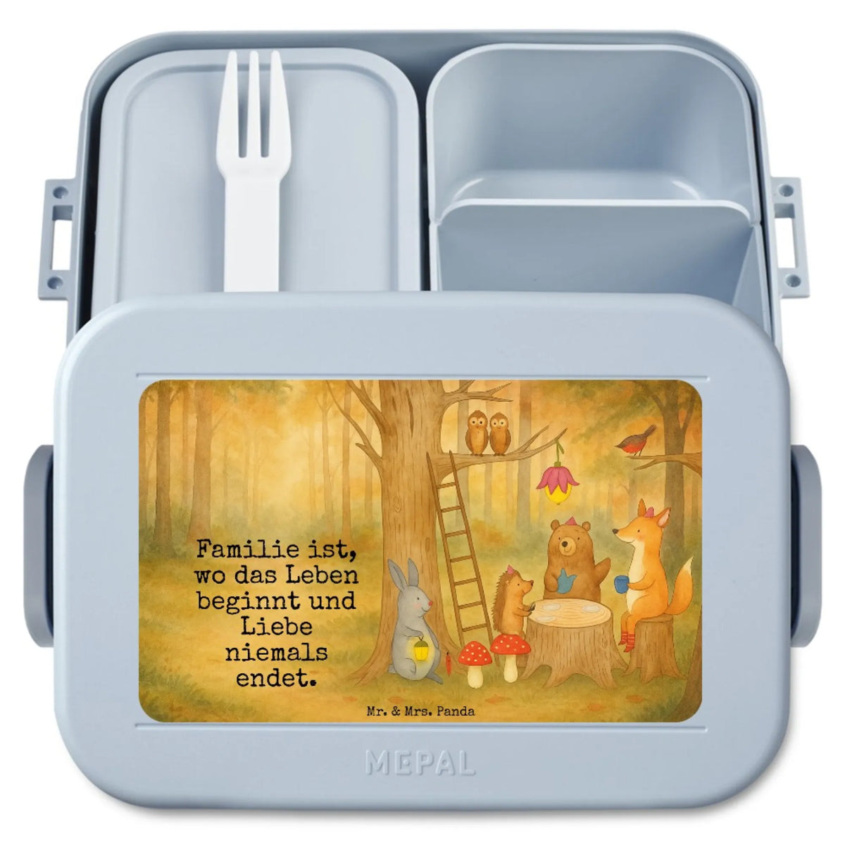 MEPAL Bentobox Waldtiere Picknick Design Essensbehälter, Snackdose, Vesperbox, Bento-Brotdose, Lunchbox, Lebensmittelbehälter, Jausenbox, Essensbox, Frischhaltedose, Snackbox, Meal Prep Box, Bentobox, Bento Box, Tiere, Tiermotive, Lustige Sprüche, Gute Laune, Wald, Picknick, Waldtiere, Fuchs, Eichhörnchen, Maus, Hase, Igel