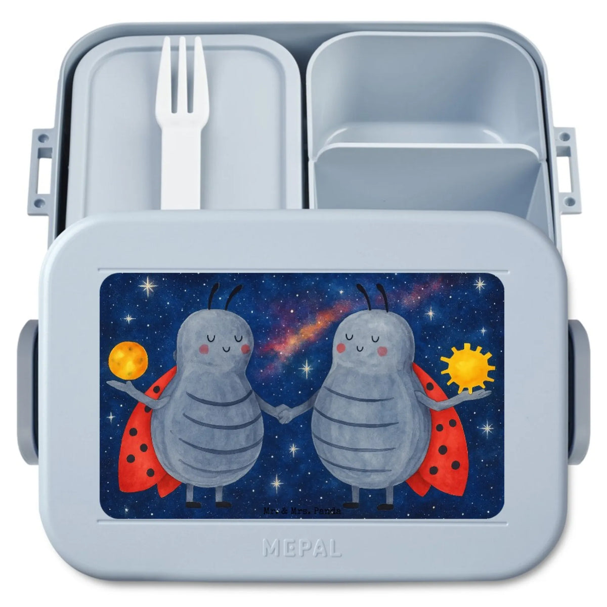 MEPAL Bentobox Sternzeichen Zwilling Design Bentobox, Essensbox, Lunchbox, Jausenbox, Lebensmittelbehälter, Frischhaltedose, Snackdose, Bento-Brotdose, Snackbox, Vesperbox, Bento Box, Essensbehälter, Meal Prep Box, Sternzeichen, Tierkreiszeichen, Horoskop, Astrologie, Aszendent, Zwilling Geschenk, Zwilling Sternzeichen, Glückskäfer, Zwillingsschwester, Marienkäfer, Geschenk Juni, Geschenk Mai, Zwillinge, Geburtstag Mai, Zwillingsbruder