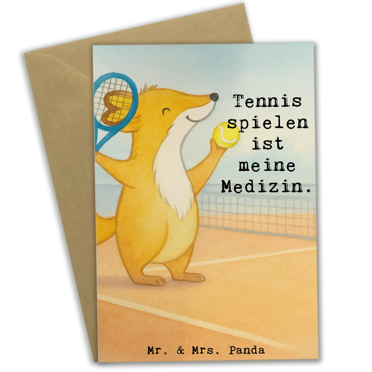 Grußkarte Fuchs Tennis spielen Design babykarte, abiturkarte, vatertagskarte, osterkarte, Grußkarten, Motivkarte, Beileidskarte, neujahrskarte, Grußkarte, genesungskarte, osterkarten, valentinstagskarte, Glückwunschkarte, glückwunschkarten, firmungskarte, kommunionskarte, dankeskarten, hochzeitskarten, weihnachtskarten, einladungskarten, Klappkarte, jubiläumskarte, spruchkarte, Geschenk, Schenken, Sport, Sportart, Hobby, Danke, Dankeschön, Auszeichnung, Gewinn, Sportler, Tennis Turnier, Tennisverein, Tennisclub, Tennis spielen, Ballsportart