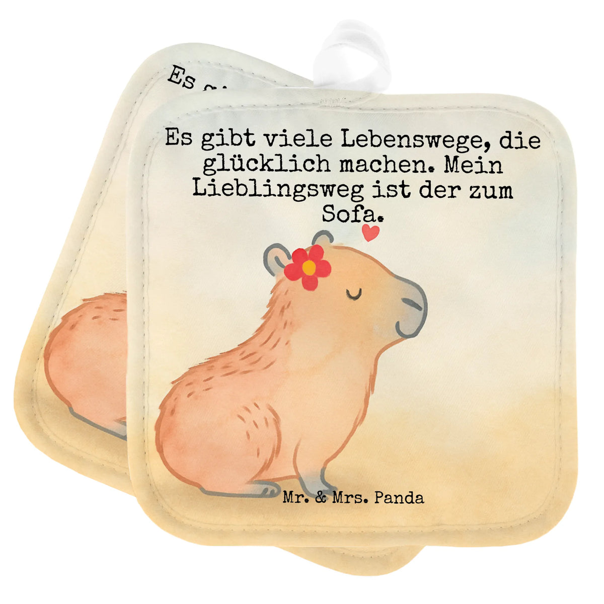 2er Set Topflappen  Capybara Blume Design Ofenlappen, Topflappen im Doppelpack, Topflappen 2er Set, 2er Set Topflappen, topfhalter, Topfuntersetzer, Kochlappen, Zwei Topflappen, Topflappen, Topflappenset, Doppel Topflappen, Topflappen Set, Lustige Sprüche, Tiere, Tiermotive, Gute Laune, Capybara