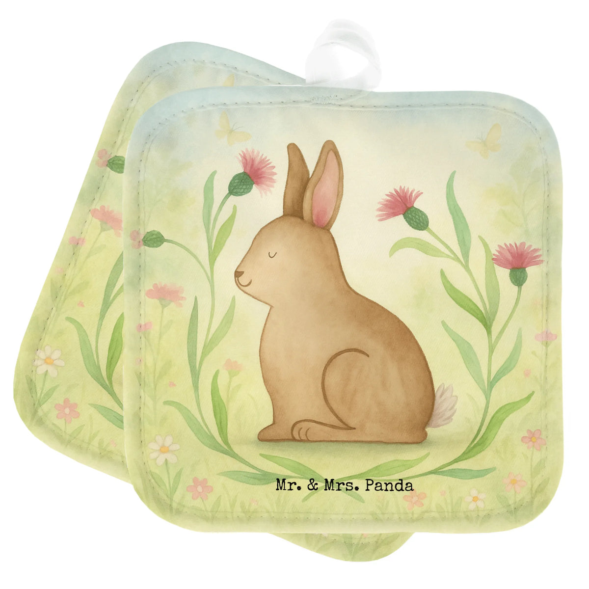 Pot holder Hare Sit Design oven mitts, cooking, gloves, oven cloth set, set, potholders, oven glove, baking, kitchen, Easter, Easter bunny, Happy Easter, Greetings, Love, Easter flower, Hare, Easter greetings, Rabbit
