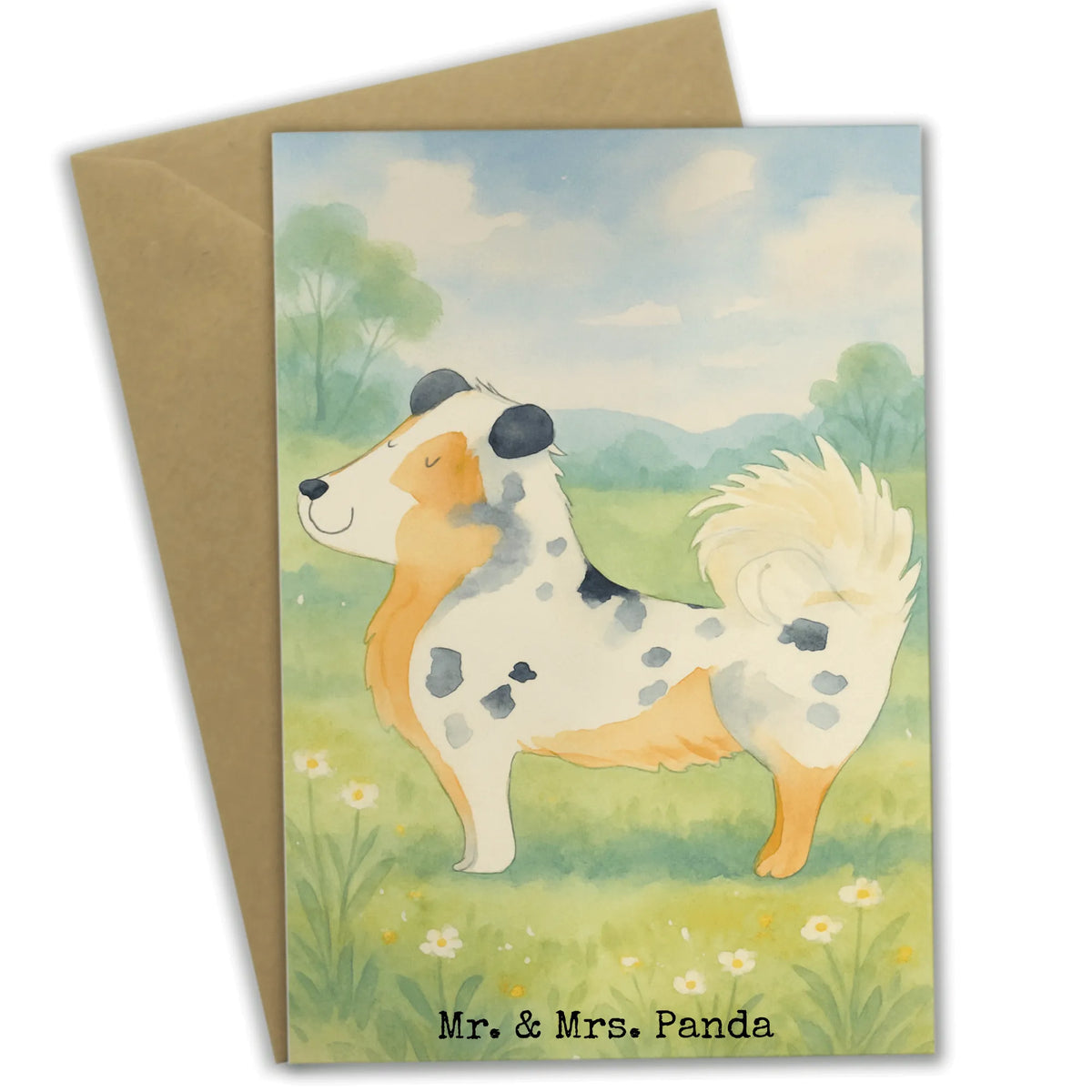 Grußkarte Hund Australien Shepherd Design dankeskarten, abiturkarte, jubiläumskarte, Motivkarte, einladungskarten, neujahrskarte, Glückwunschkarte, Grußkarten, firmungskarte, kommunionskarte, Beileidskarte, osterkarte, genesungskarte, osterkarten, hochzeitskarten, babykarte, weihnachtskarten, spruchkarte, Grußkarte, vatertagskarte, Klappkarte, glückwunschkarten, valentinstagskarte, Sprüche, Hund, Hunderasse, Hundebesitzer, Hundemotiv, Haustier, Tierliebhaber, Familienhund, Shepherd, Australien Shepherd, Spruch, Hundeliebe
