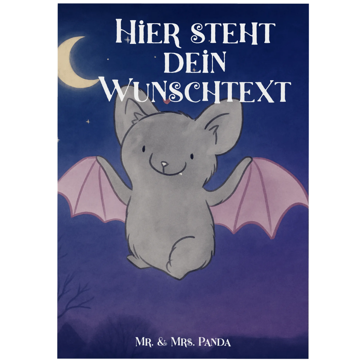 Personalised postcard Bat Classic Design Halloween, decoration, Martin singing, decor, gifts, giving