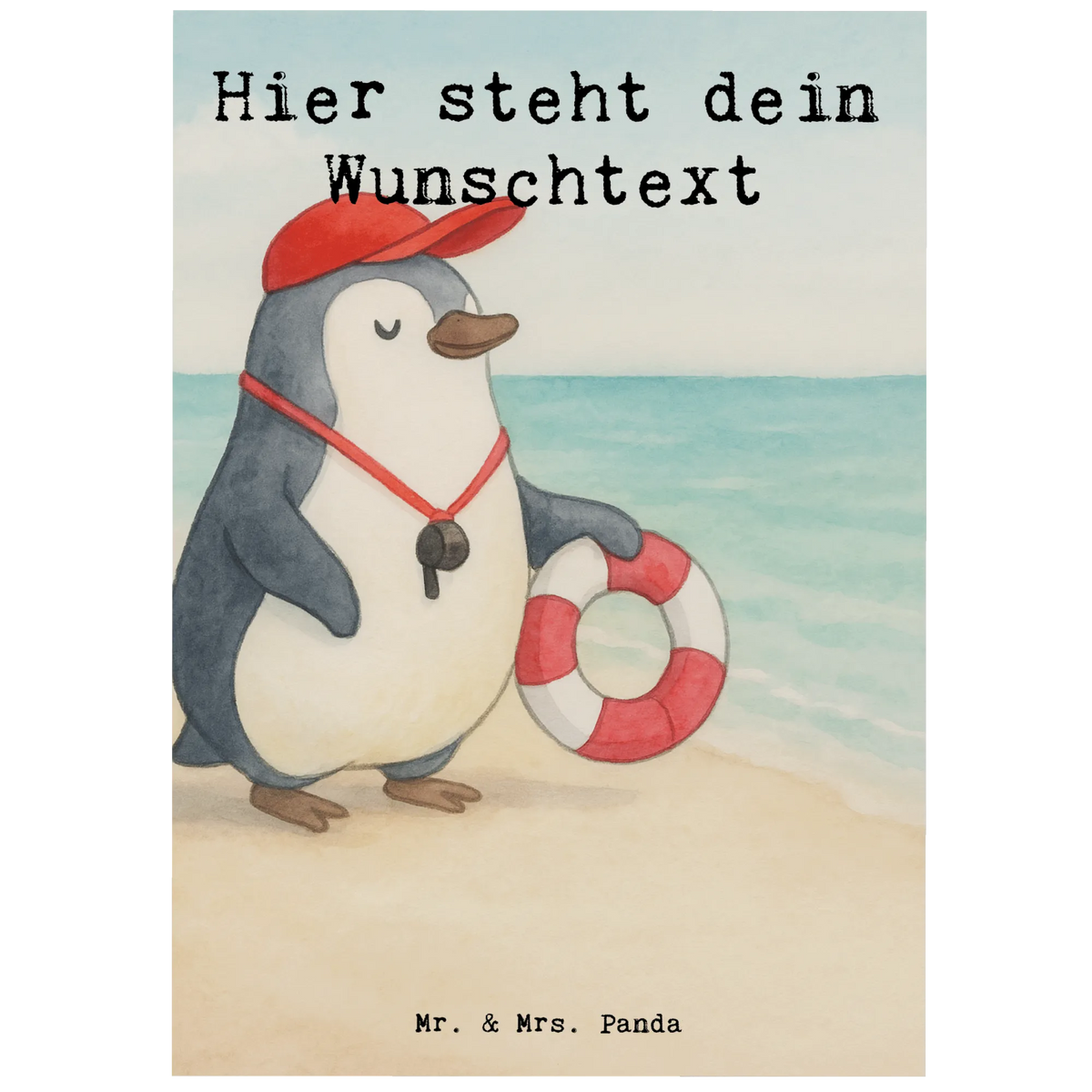 Personalisierte Postkarte Bademeister Leidenschaft Design