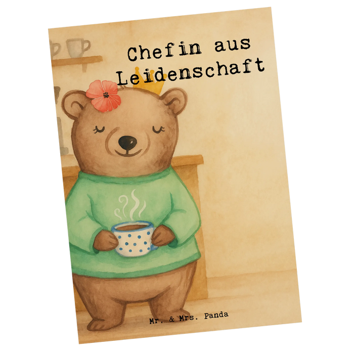 Postkarte Chefin Leidenschaft Design