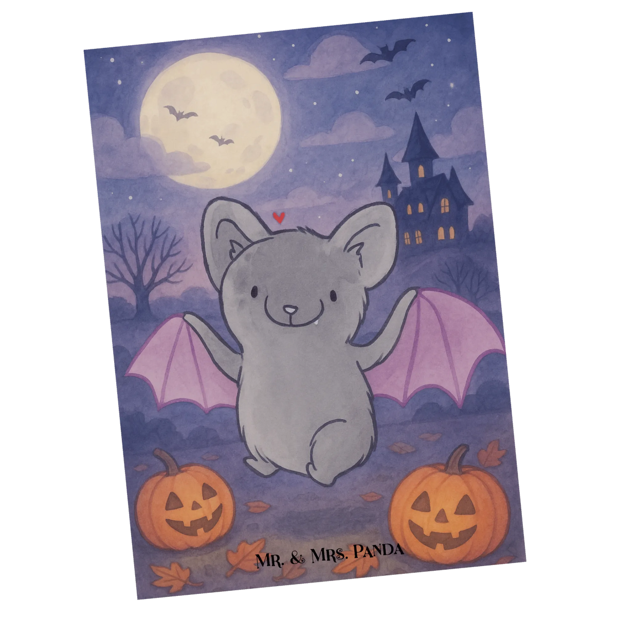 Pocztówka nietoperz Klasyczny Design Halloween, dekoracje, Martinssingen, dekoracja, prezenty, dawanie
