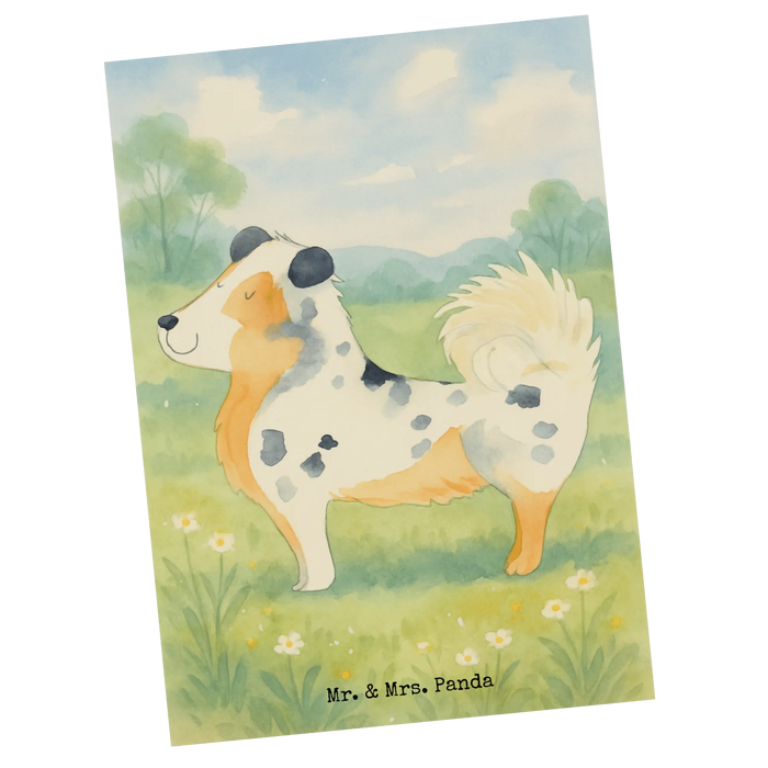 Postkarte Hund Australien Shepherd Design