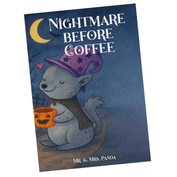 Postkarte Kater Kaffee Design