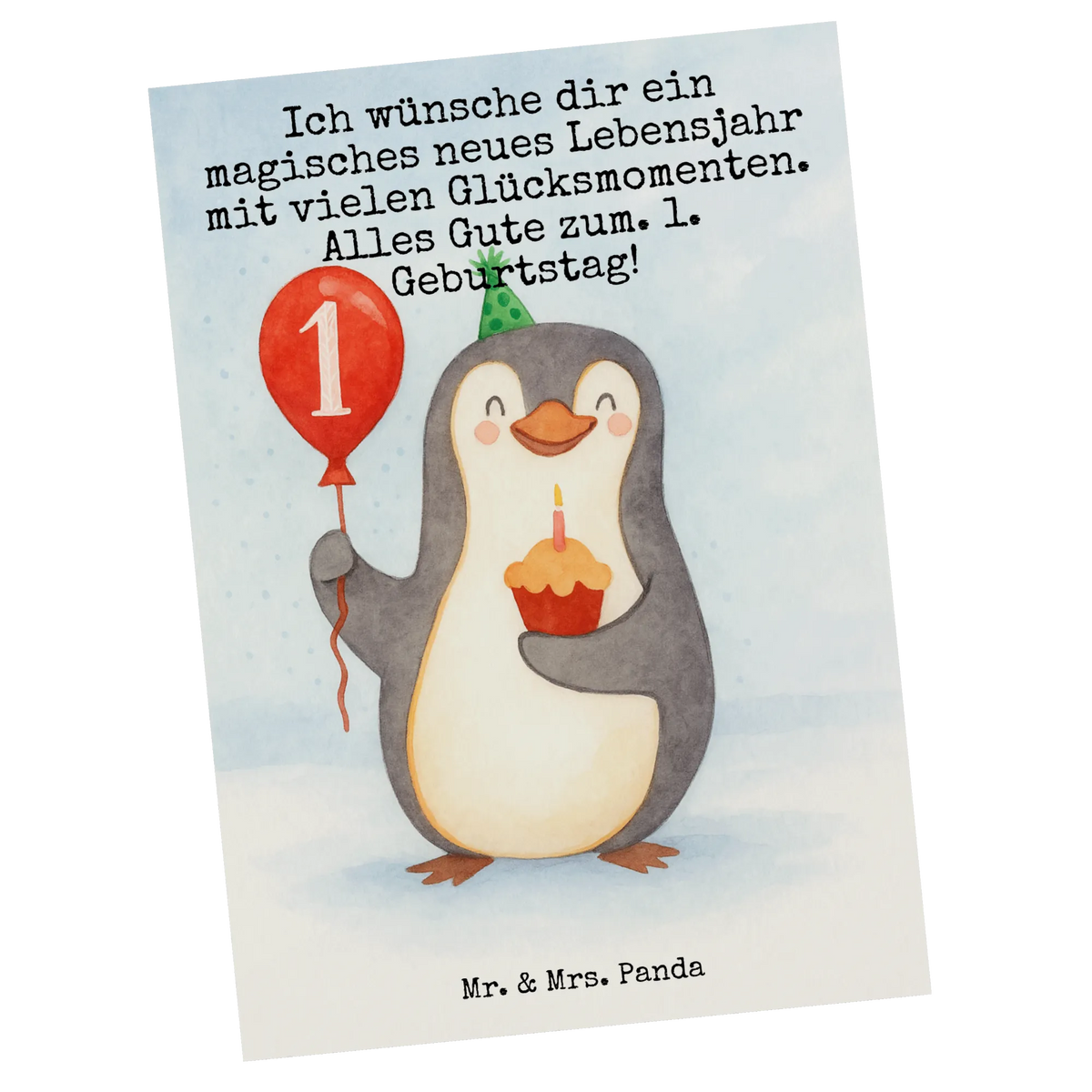 Postkarte 1. Geburtstag Pinguin Luftballon Design|p:1963437|h:f5a175a07bd5d25cfaad8cc9f8481520