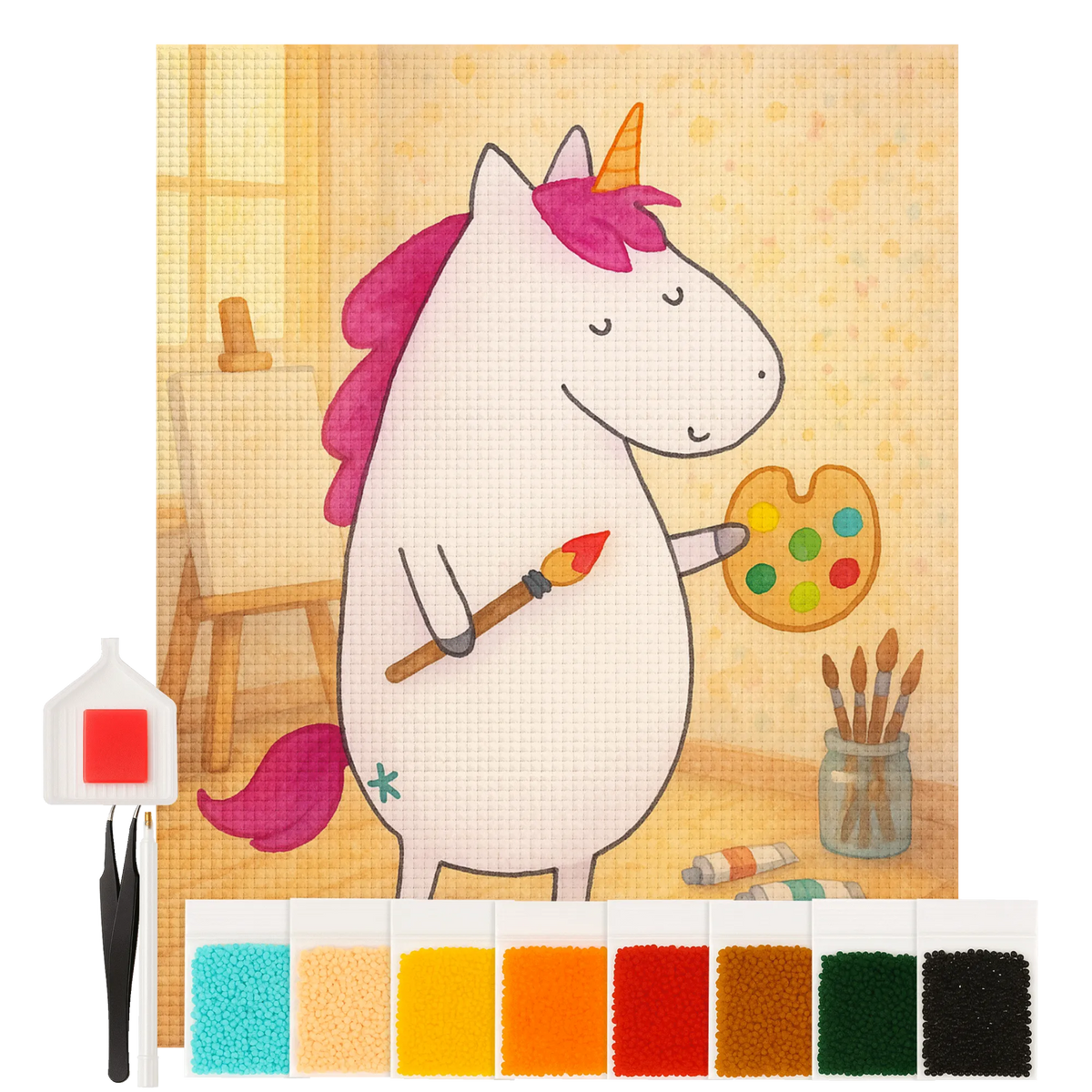 Diamond Painting Einhorn Künstler Design Diamond Painting, Kristallbild, diamant malset, malen mit diamanten, strassbilder, diamant painting bilder, diamant gemälde, diamant stickerei set, diy diamond painting, diamant mosaik, diamant painting kit, Diamant Malen, diamant bastelset, diamant malerei, diamond painting komplettset, Diamant Malen nach Zahlen, diamond painting set, diamond painting kit, diamant painting set, diamant malerei set, diamant steine bilder, diamant kunst, diamant stickerei, mosaik bilder, 5d diamant painting, glitzerbild, steinchenbilder, funkelbilder, diamant painting, mosaik malerei, diamond art, strass malerei, Diamant Basteln, mosaik set, diamant bilder, diamond painting bilder, Bild mit Diamanten, 5d diamond painting, diamantbild, Einhorn, Einhorn Deko, Einhörner, Unicorn, Malen, Pinsel, Englisch, Artist, Stift, Künstler, Farbe, Geschenk, Welt, Zeichnen, Maler