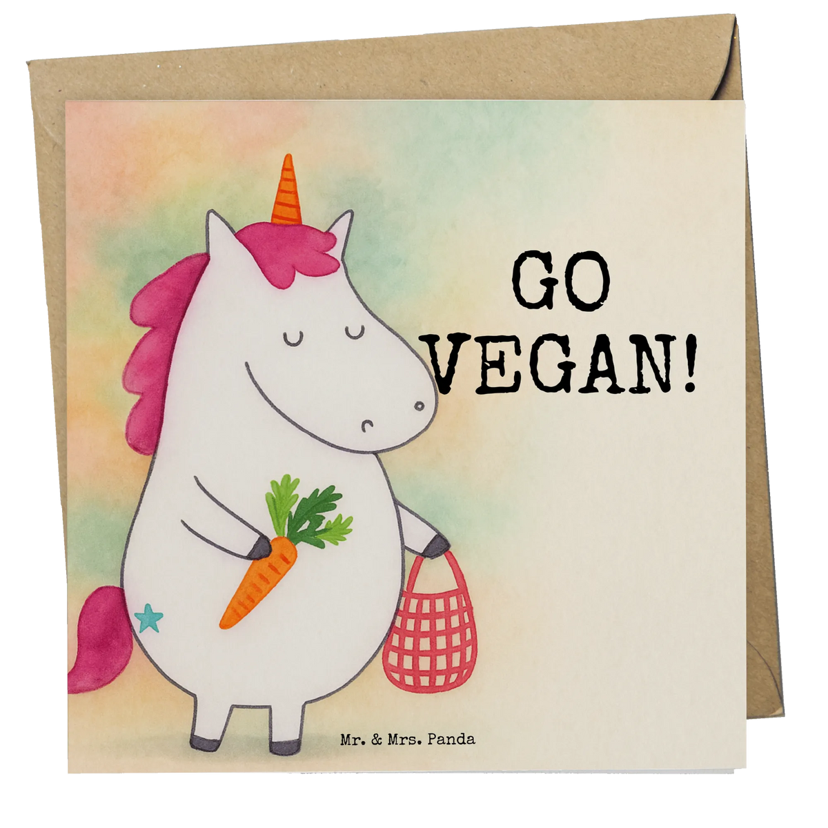 Deluxe Karte Einhorn Vegan Design anlasskarte, Glückwunschkarte, Grußkarte, faltkarte, Klappkarte, doppelkarte, Unicorn, Einhorn, Einhörner, Einhorn Deko, Rohkost, Vegan, Veganismus, Veganer, Gesund essen, Vegetariar, Gesund Leben