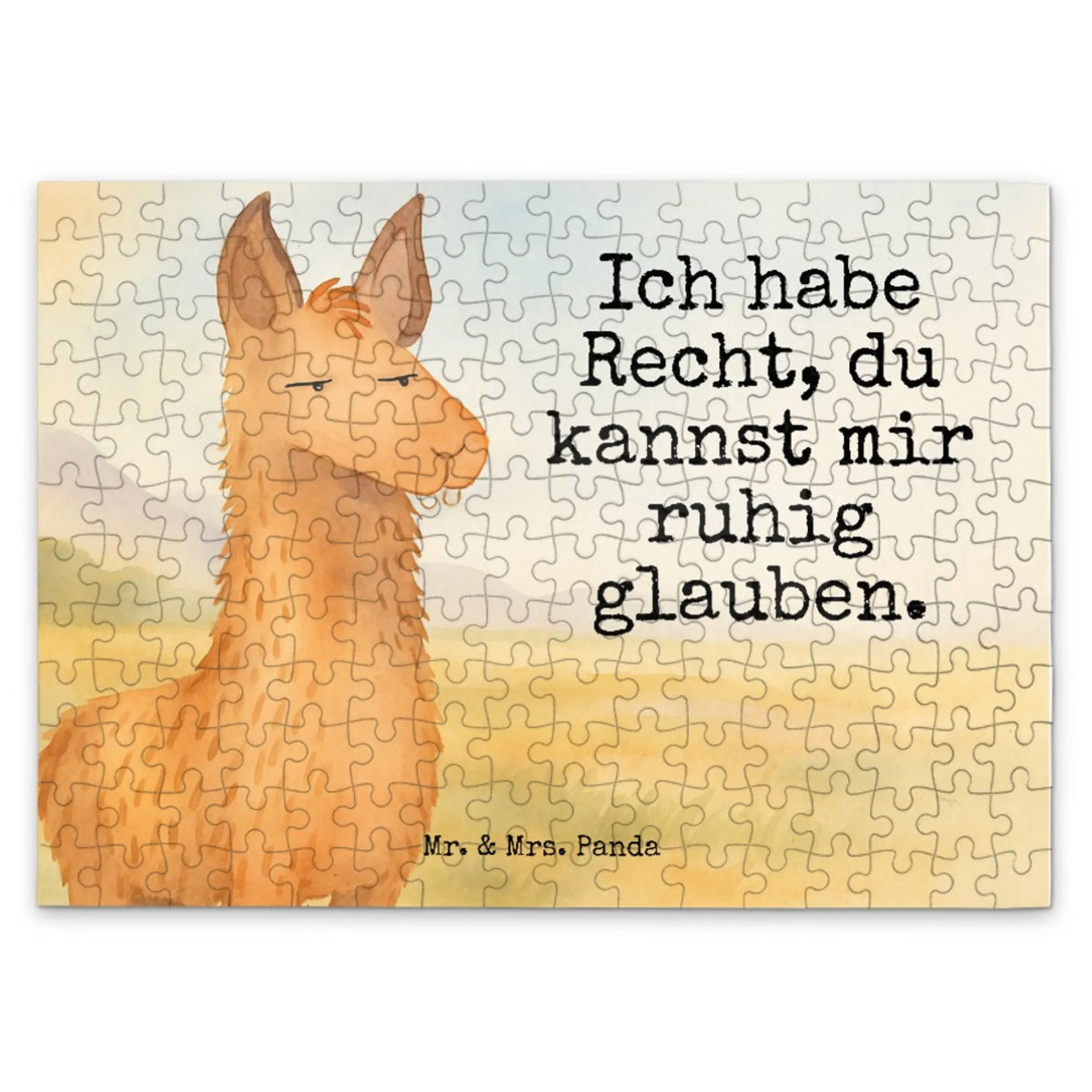 Puzzle Lamakopf Genervt Design Geduldspiel, Puzzlespiel, 2000 Teile Puzzle, 300 Teile Puzzle, Legespiel, 1000 Teile Puzzle, 500 Teile Puzzle, Puzzle, 1500 Teile Puzzle, Lama, Alpaka, Recht haben, Freundin, Büroalltag, Lamas, Genervt sein, Chef, Azubi, Büro, Partnerin, Beste Freundin, Chefin