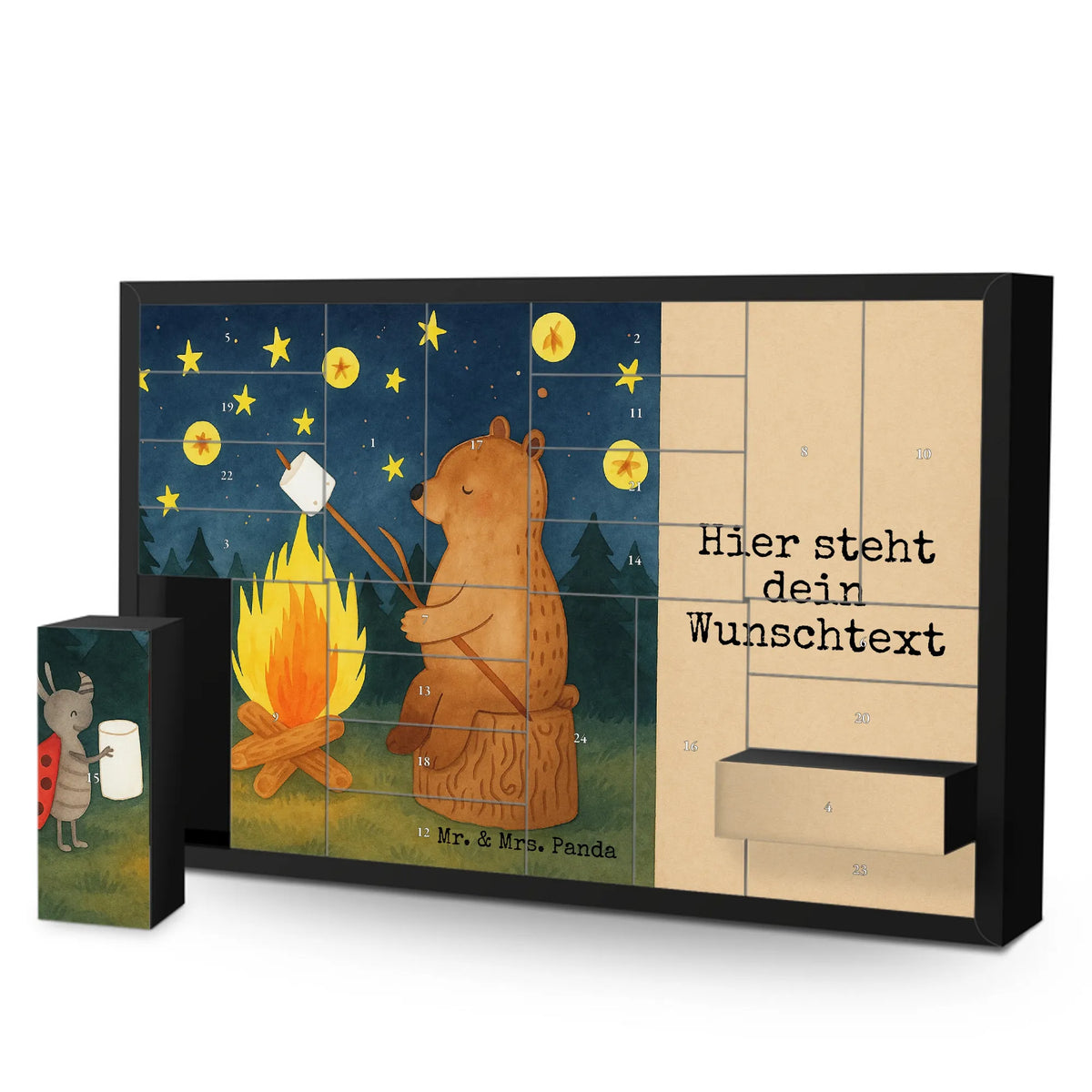 Personalisierter Befüllbarer Adventskalender Bär & Marienkäfer Lagerfeuer Design adventskalender mit wunschname, Adventskalender mit Namen, personalisierter weihnachtskalender, Namens-Adventskalender, adventskalender mit text, weihnachtskalender personalisiert, Persönlicher Adventskalender, Individualisierter Adventskalender, Personalisierbarer Adventskalender, Personalisierter Adventskalender, individueller adventskalender, Adventskalender Name personalisiert, adventskalender personalisiert, Adventskalender personalisiert 2024, Personalisierter Adventskalender 2024, Teddy, Bär, Teddybär, Lagerfeuer