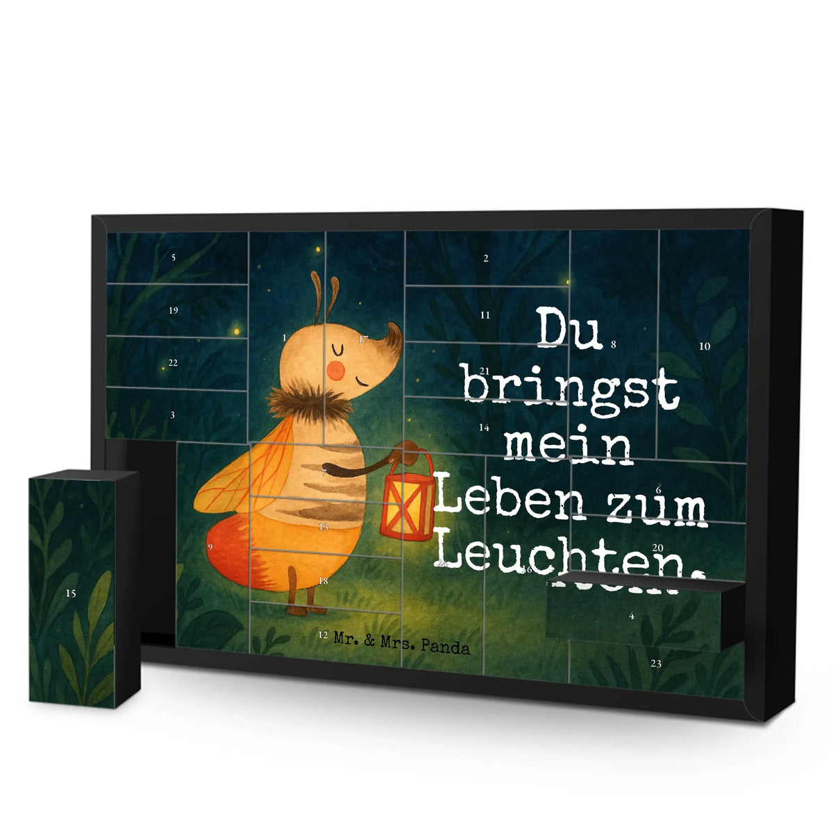 Befüllbarer Adventskalender Glühwürmchen Design