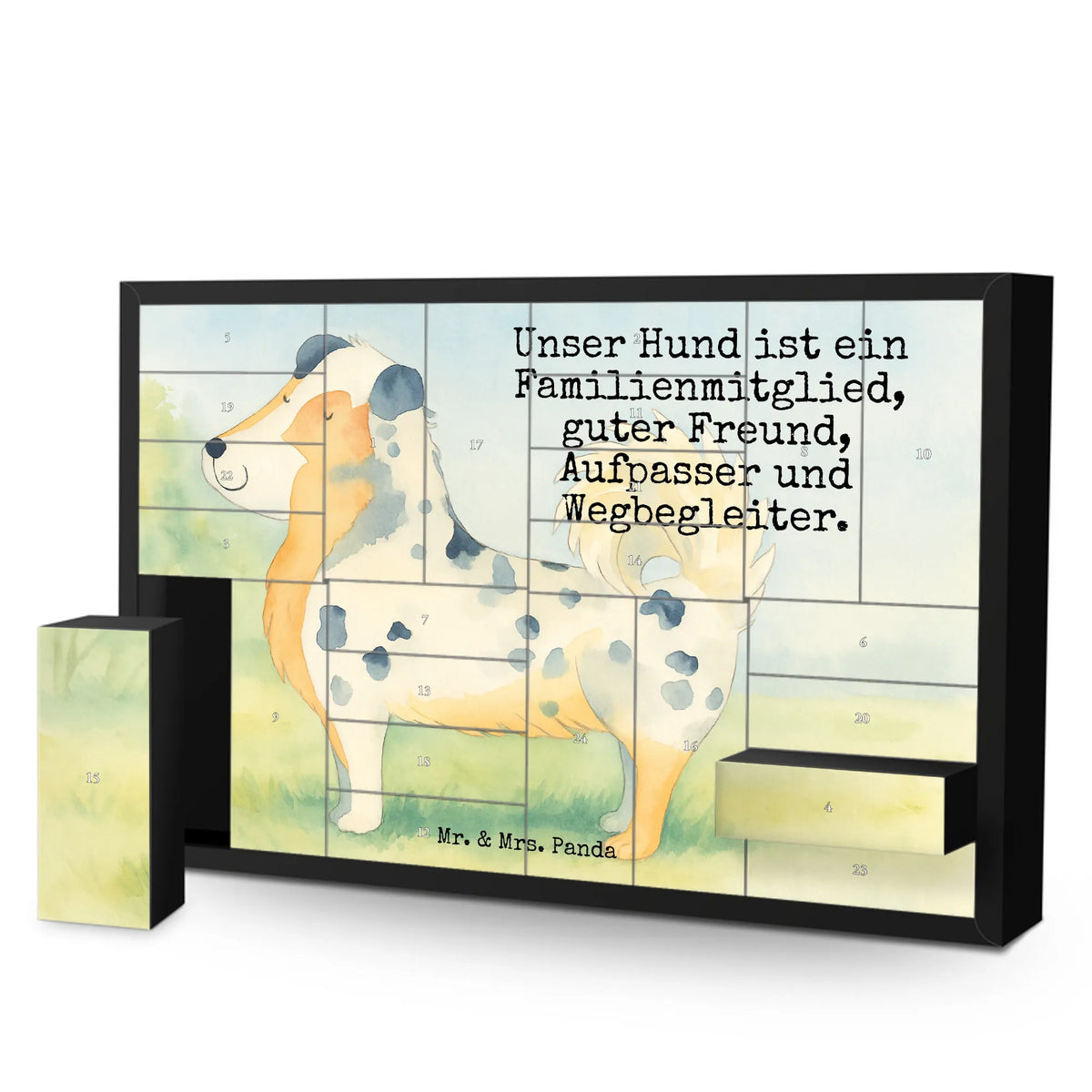 Befüllbarer Adventskalender Hund Australien Shepherd Design Schachtel Adventskalender, diy weihnachtskalender, Adventskalender, Adventskalender Schachtel, Adventskalender Box, Geschenkekalender, Leerer Adventskalender, Diy Adventskalender, Kalender Zum Befüllen, Weihnachtskalender, Bastel Adventskalender, selbstbefüllbarer adventskalender, Sprüche, Hund, Hunderasse, Hundebesitzer, Hundemotiv, Haustier, Tierliebhaber, Australien Shepherd, Spruch, Familienhund, Hundeliebe, Shepherd