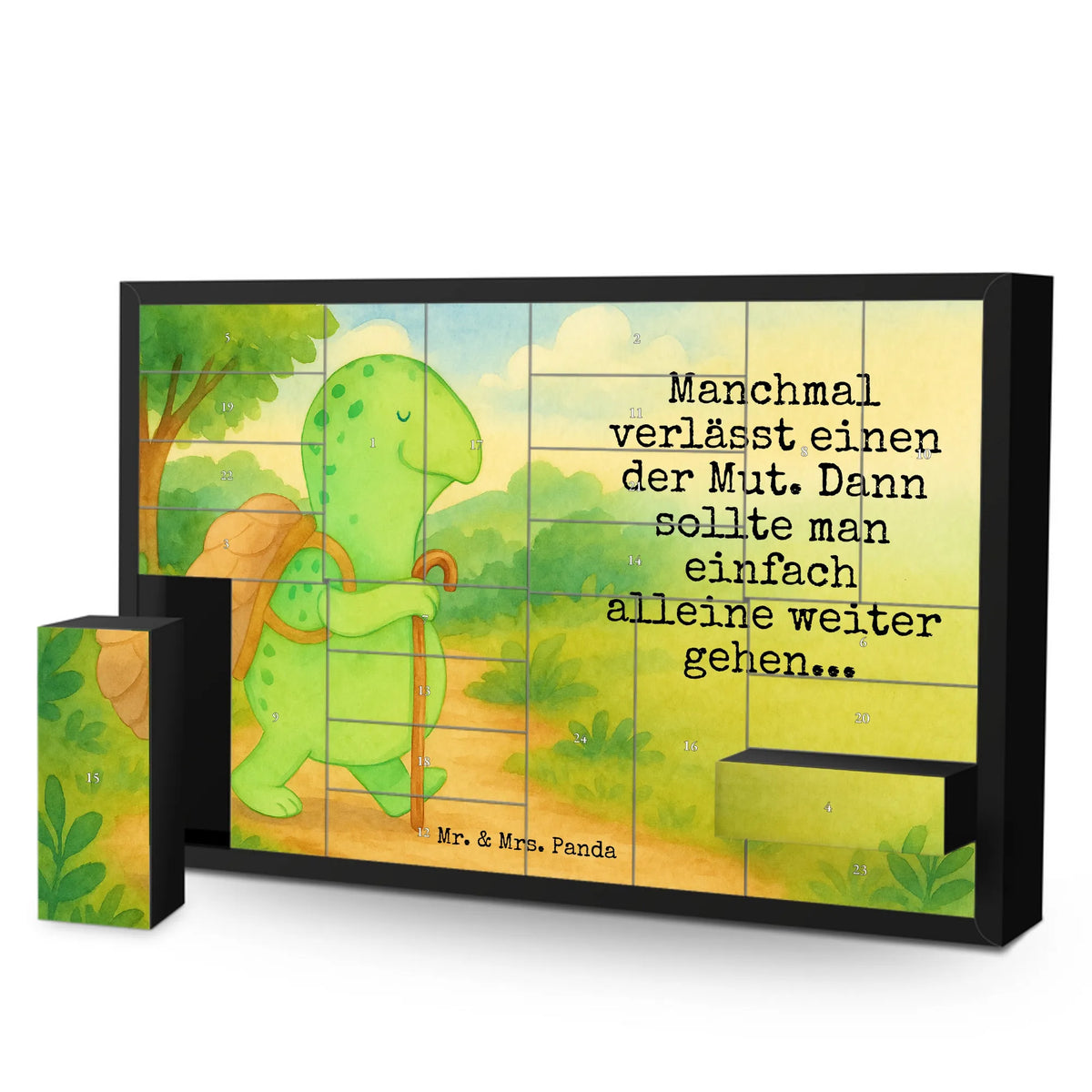Befüllbarer Adventskalender Schildkröte Wanderer Design|p:1967600|h:023907b29f01d64d88a3155509f0b38b