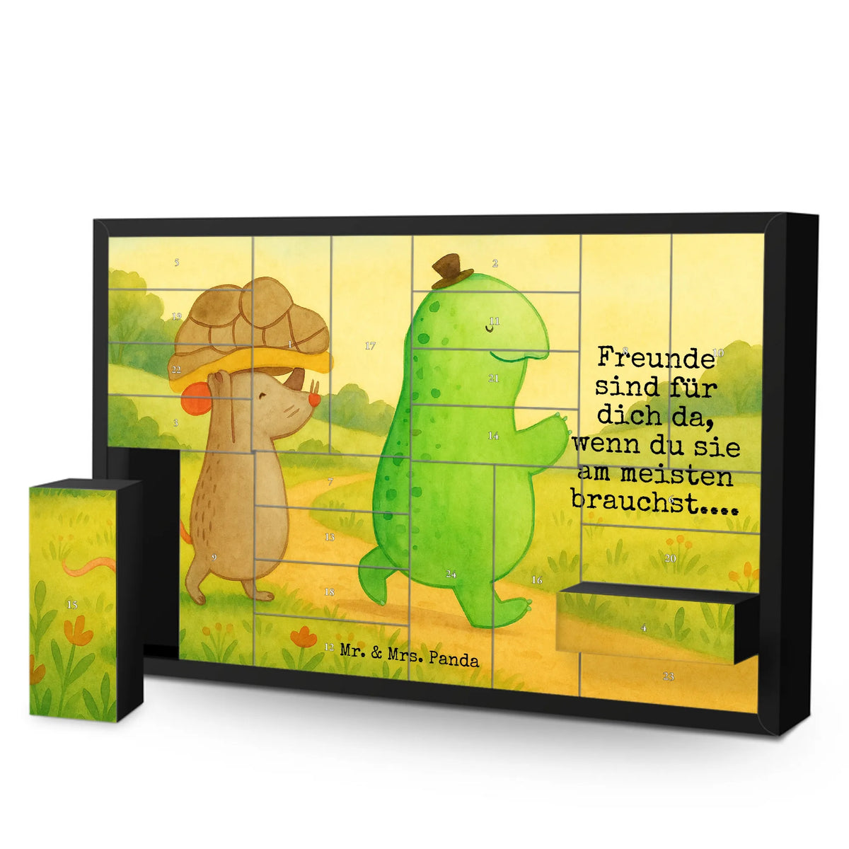 Fillable advent calendar tortoise Mouse Design gift, gift ideas, cute, illustrated, tortoise, reptile, ancient creature, sweet, birthday gift, turtle gift items, funny turtle gifts, pet turtles, best friend, sister or daughter, turtle lover, mouse, friends, girlfriends
