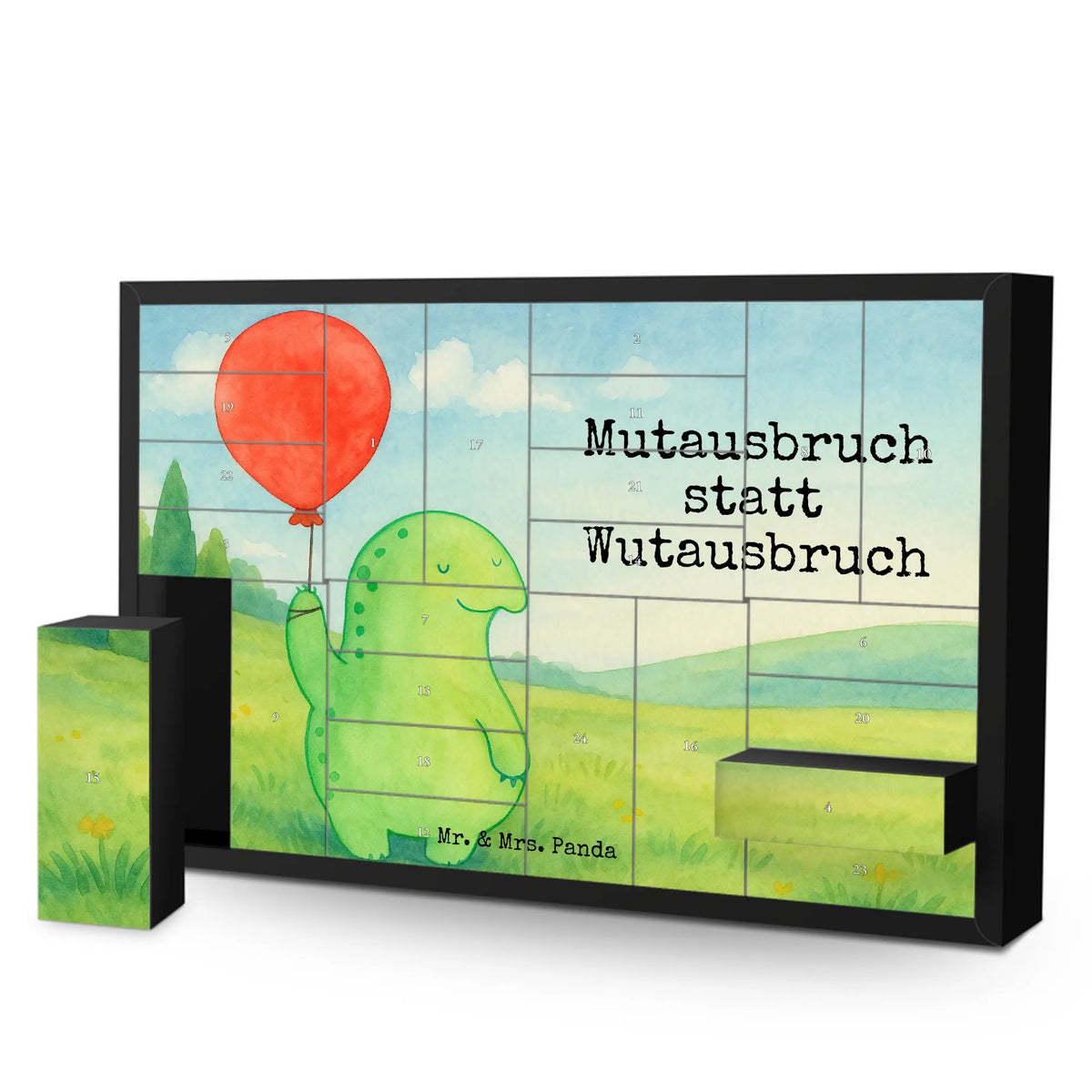 Fillable advent calendar tortoise balloon Design gift, gift ideas, cute, illustrated, tortoise, reptile, ancient creature, sweet, birthday gift, turtle gift items, funny turtle gifts, pet turtles, best friend, sister or daughter, turtle lover, courageous outburst, turtles, motivational slogan