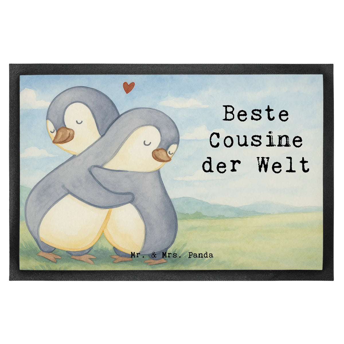 Fußmatte Pinguin Beste Cousine der Welt Design Eingangsteppich, teppichmatte, Haustürmatte, Schmutzmatte, Vorleger, Abtretmatte, fußmatte, Fußabtreter, Türmatte, Bodenvorleger, Gummi-Fußmatte, außenmatte, Abtreter, Schmutzfangmatte, Gummimatte, Outdoor-Matte, Schmutzfangteppich, hausmatte, bodenmatte, Fußabstreifer, Eingangsmatte, flurmatte, Schuhabstreifer, Sauberlaufmatte, Fussmatte, Schmutzfänger, matte haustür, Türvorleger, abstreifer, Geschenkidee, für, Schenken, Geschenktipp, Bedanken, Freude machen, Geschenk, Geburtstag, Mitbringsel, Danke, Geburtstagsgeschenk, Dankeschön, Kousine, Kusine, Cousine, Familie, Verwandtschaft, Tochter von Onkel, Cousinchen, Cousin, Tochter von Tante