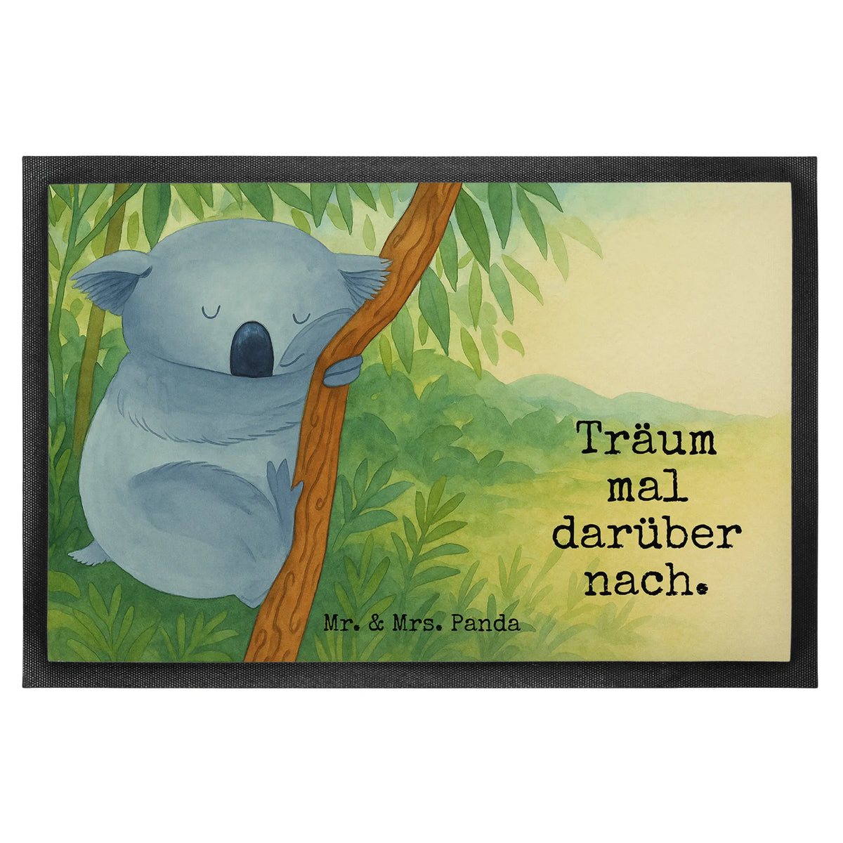Fußmatte Koalabär Design Schmutzfangteppich, Abtretmatte, Eingangsmatte, bodenmatte, Haustürmatte, Gummimatte, Fußabtreter, Outdoor-Matte, Fussmatte, fußmatte, Schmutzfangmatte, Schmutzfänger, außenmatte, Gummi-Fußmatte, Bodenvorleger, flurmatte, Vorleger, hausmatte, Sauberlaufmatte, Abtreter, Fußabstreifer, Türmatte, Türvorleger, matte haustür, Schuhabstreifer, Eingangsteppich, Schmutzmatte, abstreifer, teppichmatte, Gute Laune, Tiermotive, Tiere, Lustige Sprüche, Traum, schlafen, Koalabär, Schlafzimmer, Traumland, Träumen, Bär, Koala