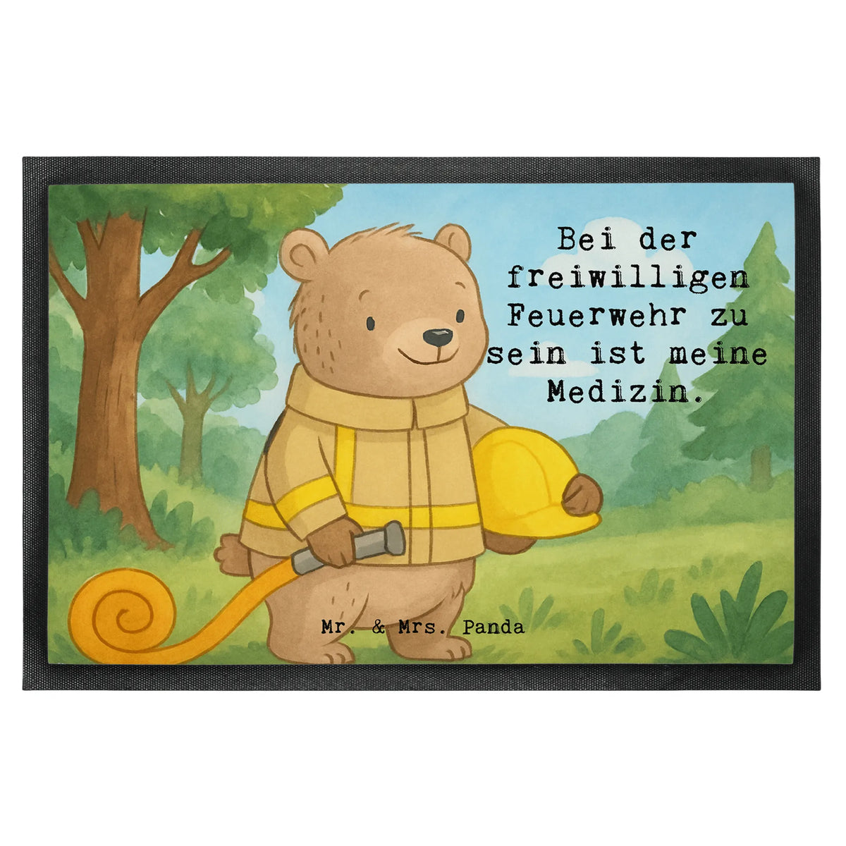 Fußmatte Bär Freiwillige Feuerwehr Design Eingangsteppich, Eingangsmatte, fußmatte, Türvorleger, matte haustür, Schuhabstreifer, Schmutzfänger, Türmatte, Schmutzmatte, hausmatte, Gummi-Fußmatte, Abtretmatte, Gummimatte, Schmutzfangmatte, teppichmatte, Fußabtreter, Bodenvorleger, abstreifer, Outdoor-Matte, Schmutzfangteppich, Haustürmatte, Sauberlaufmatte, Vorleger, Abtreter, Fussmatte, flurmatte, bodenmatte, außenmatte, Fußabstreifer, Sportler, Gewinn, Auszeichnung, Geschenk, Dankeschön, Danke, Hobby, Sportart, Sport, Schenken, Jugendfeuerwehr, Freiwillige Feuerwehr, Feuerwehrfest