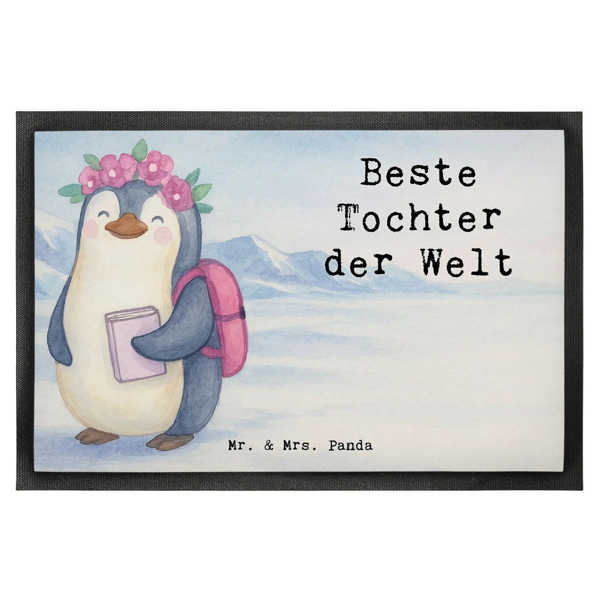 Fußmatte Pinguin Beste Tochter der Welt Design Haustürmatte, Eingangsteppich, Gummimatte, Schmutzfangmatte, hausmatte, flurmatte, Sauberlaufmatte, Türmatte, bodenmatte, matte haustür, Bodenvorleger, außenmatte, Abtreter, Fussmatte, abstreifer, Schmutzfänger, Eingangsmatte, teppichmatte, Abtretmatte, Fußabtreter, Outdoor-Matte, Vorleger, Türvorleger, Schuhabstreifer, Schmutzmatte, Gummi-Fußmatte, Schmutzfangteppich, fußmatte, Fußabstreifer, Geschenkidee, Geschenk, Schenken, Mitbringsel, Geburtstag, Geburtstagsgeschenk, für, Danke, Dankeschön, Bedanken, Freude machen, Geschenktipp, Kleine, Tochter, Töchter, Kinder, Mutter, Töchterchen, Kind, Belohnung, Vater, Familie, Geburt
