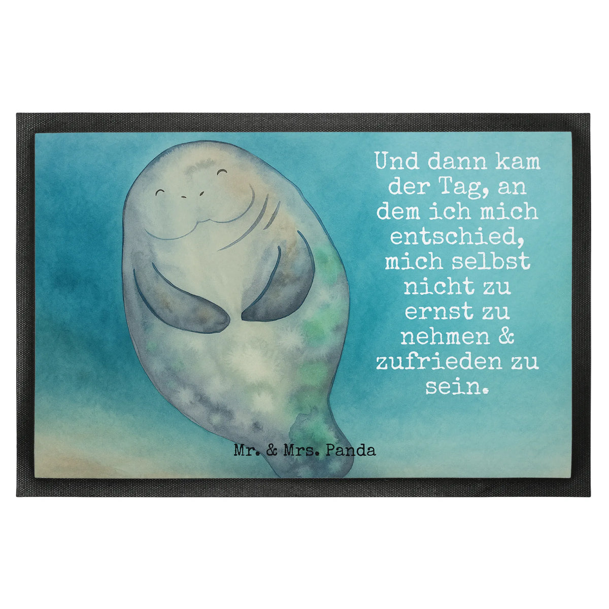 Fußmatte Seekuh Happy Design Türmatte, Fußabstreifer, bodenmatte, teppichmatte, Eingangsmatte, flurmatte, Haustürmatte, außenmatte, Sauberlaufmatte, Abtretmatte, Gummimatte, Eingangsteppich, Gummi-Fußmatte, Schmutzfangmatte, Bodenvorleger, Vorleger, hausmatte, abstreifer, Schuhabstreifer, matte haustür, fußmatte, Schmutzmatte, Schmutzfangteppich, Türvorleger, Fussmatte, Fußabtreter, Abtreter, Outdoor-Matte, Schmutzfänger, Meerestiere, Meer, Urlaub, Zufrieden, Liebeskummer, Achtsamkeit, Seekühe, Seekuh, Selbstliebe, Respekt, Neustart, Neuanfang, Freundin