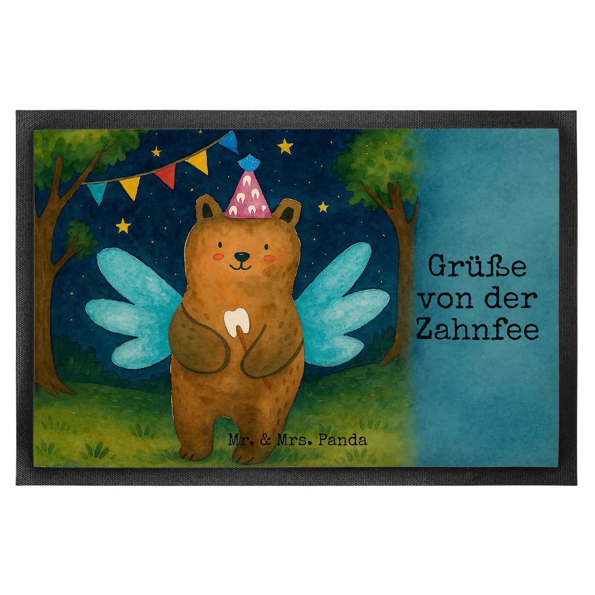 Fußmatte Bär Zahnfee Design flurmatte, Gummi-Fußmatte, Schuhabstreifer, fußmatte, Fußabstreifer, teppichmatte, Outdoor-Matte, Schmutzfangteppich, Eingangsteppich, Abtreter, Haustürmatte, Fussmatte, Bodenvorleger, Türvorleger, matte haustür, Fußabtreter, Vorleger, Sauberlaufmatte, hausmatte, Schmutzmatte, Eingangsmatte, Abtretmatte, abstreifer, bodenmatte, Schmutzfänger, Türmatte, Gummimatte, Schmutzfangmatte, außenmatte, Teddy, Teddybär, Bär, Zahnfee, Milchzahn, Fee, Erster Zahn