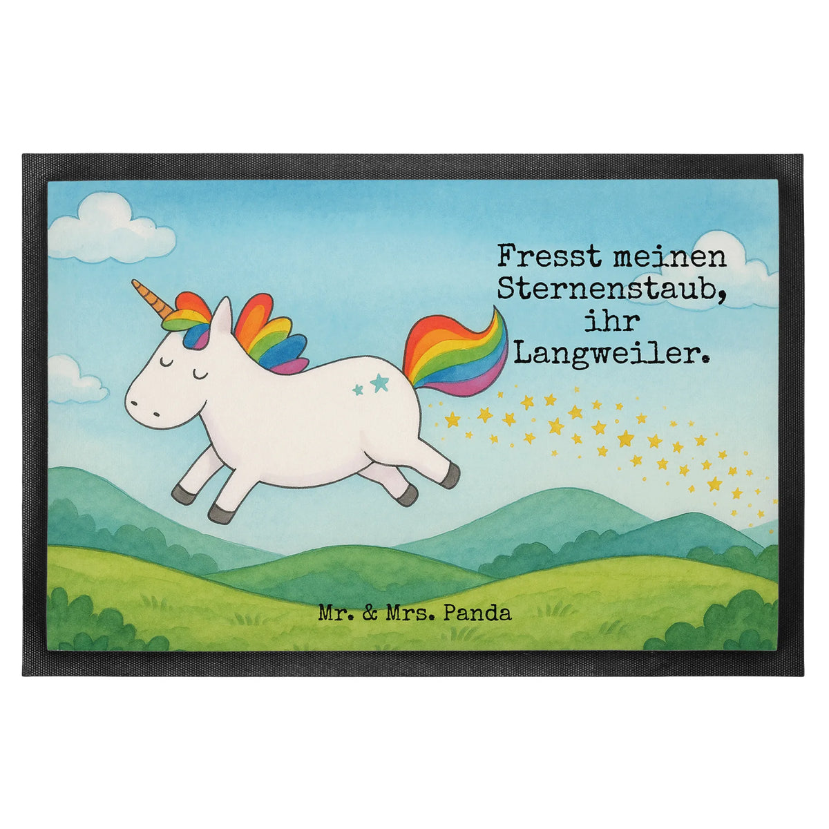 Fußmatte Einhorn Happy Design matte haustür, Schmutzfangmatte, außenmatte, Schmutzmatte, Türmatte, Outdoor-Matte, Vorleger, flurmatte, bodenmatte, Türvorleger, Gummi-Fußmatte, Fußabtreter, Fussmatte, Schmutzfänger, Schmutzfangteppich, Sauberlaufmatte, abstreifer, fußmatte, Abtreter, Eingangsmatte, Eingangsteppich, teppichmatte, Schuhabstreifer, hausmatte, Abtretmatte, Fußabstreifer, Haustürmatte, Bodenvorleger, Gummimatte, Unicorn, Einhorn Deko, Einhörner, Einhorn, Lächeln, Freude, Spaß, Lachen, glücklich, Spannend, Fröhlich, Witzig, Lebensfreude