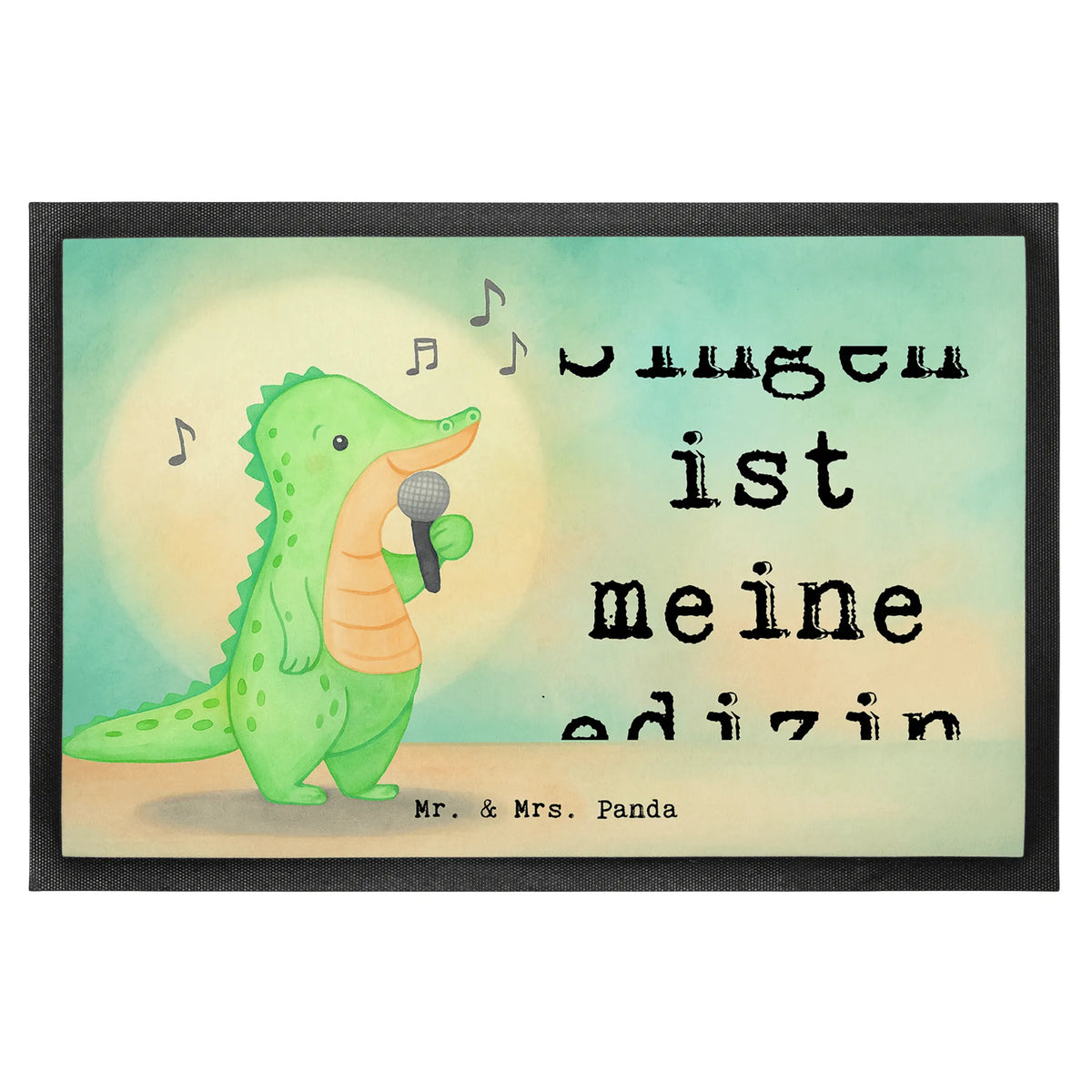 Fußmatte Krokodil Singen Design Fußabtreter, Eingangsmatte, bodenmatte, Fussmatte, Vorleger, Haustürmatte, Bodenvorleger, Schmutzfänger, Schuhabstreifer, Abtretmatte, Türvorleger, matte haustür, teppichmatte, Eingangsteppich, Fußabstreifer, Gummi-Fußmatte, hausmatte, Outdoor-Matte, Schmutzmatte, außenmatte, Schmutzfangteppich, Gummimatte, Abtreter, Schmutzfangmatte, Sauberlaufmatte, fußmatte, Türmatte, flurmatte, abstreifer, Sport, Schenken, Sportart, Hobby, Danke, Dankeschön, Auszeichnung, Geschenk, Gewinn, Sportler, Band, Live Auftritt, Singen, Hobbysänger, Gesang