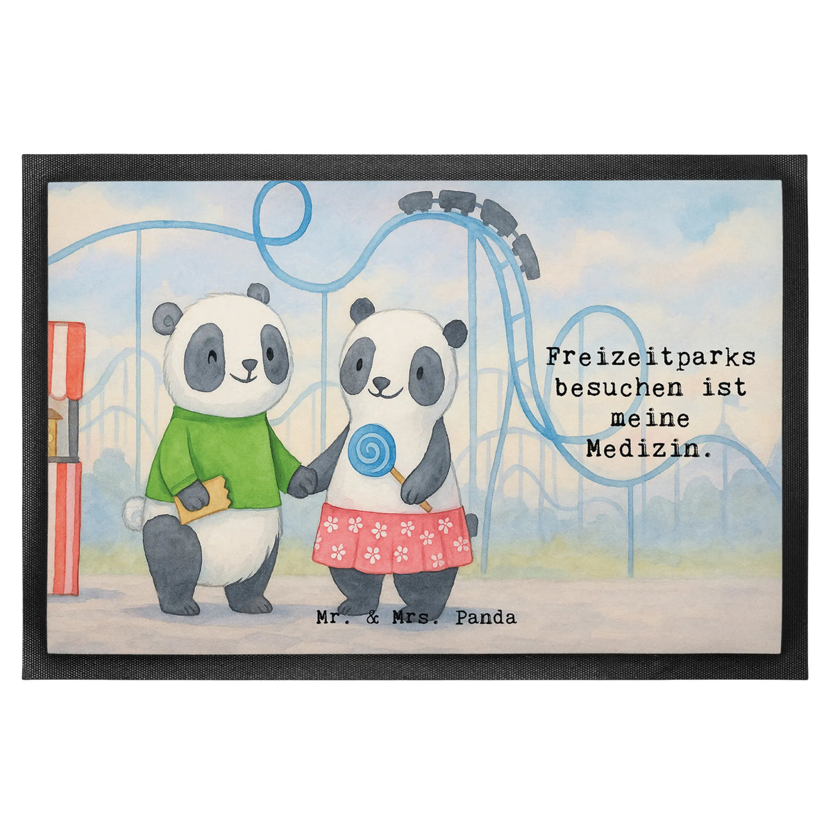 Fußmatte Pandas Freizeitpark besuchen Design abstreifer, Fussmatte, Sauberlaufmatte, Eingangsteppich, Fußabstreifer, teppichmatte, Gummimatte, Bodenvorleger, Türvorleger, Abtreter, flurmatte, hausmatte, Outdoor-Matte, Schmutzfänger, Gummi-Fußmatte, Schmutzfangteppich, matte haustür, Abtretmatte, Schmutzmatte, bodenmatte, Haustürmatte, Schuhabstreifer, Eingangsmatte, Türmatte, Vorleger, fußmatte, außenmatte, Fußabtreter, Schmutzfangmatte, Geschenk, Schenken, Sport, Sportart, Hobby, Danke, Dankeschön, Auszeichnung, Gewinn, Sportler, Achterbahn fahren, Freizeitpark Besuchen