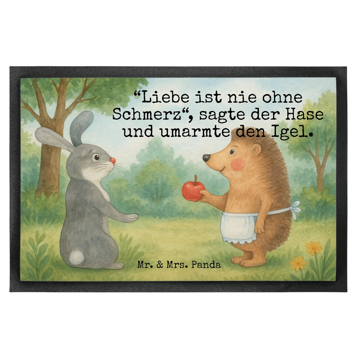Fußmatte Hase Igel Design Türmatte, Schuhabstreifer, flurmatte, fußmatte, Bodenvorleger, Eingangsmatte, Abtreter, Gummimatte, Fußabtreter, Abtretmatte, Schmutzmatte, Vorleger, Türvorleger, Gummi-Fußmatte, Outdoor-Matte, Haustürmatte, Sauberlaufmatte, abstreifer, Schmutzfänger, Schmutzfangmatte, bodenmatte, außenmatte, hausmatte, Fußabstreifer, Schmutzfangteppich, Fussmatte, teppichmatte, matte haustür, Eingangsteppich, Lustige Sprüche, Gute Laune, Tiermotive, Tiere, Trennungsschmerz, Igel, Hase, Herzschmerz, Spruch Romantisch, Trösten, Liebe Spruch, Igel und Hase, Liebeskummer Geschenk