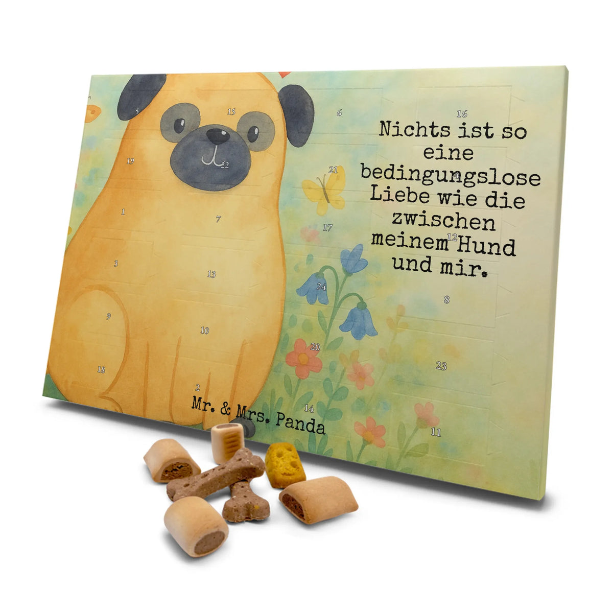 Dog advent calendar Pug Design dog breed, mutt, hound, woof, dog mama, love dogs, love for dogs, dog decorative items, bag with dog print, funny gifts for dog owners, what do you give a dog lover, Christmas gifts for dogs, gifts for dogs, dog sayings, dog love, Pug