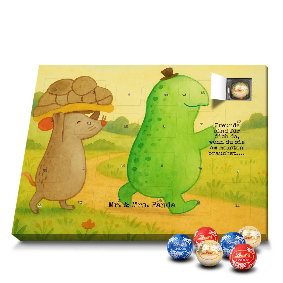 Chocolate advent calendar tortoise Mouse Design gift, gift ideas, cute, illustrated, tortoise, reptile, ancient creature, sweet, birthday gift, turtle gift items, funny turtle gifts, pet turtles, best friend, sister or daughter, turtle lover, friends, mouse, girlfriends