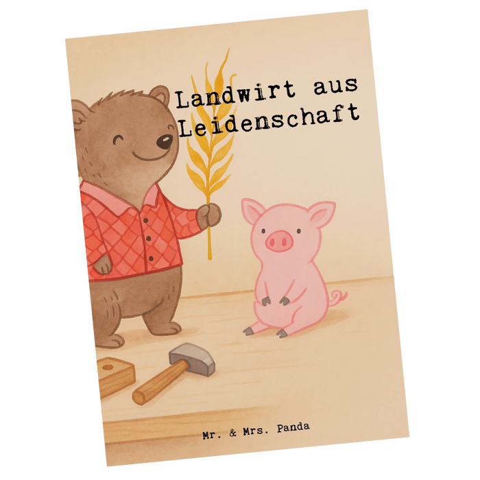 Postkarte Landwirt Leidenschaft Design
