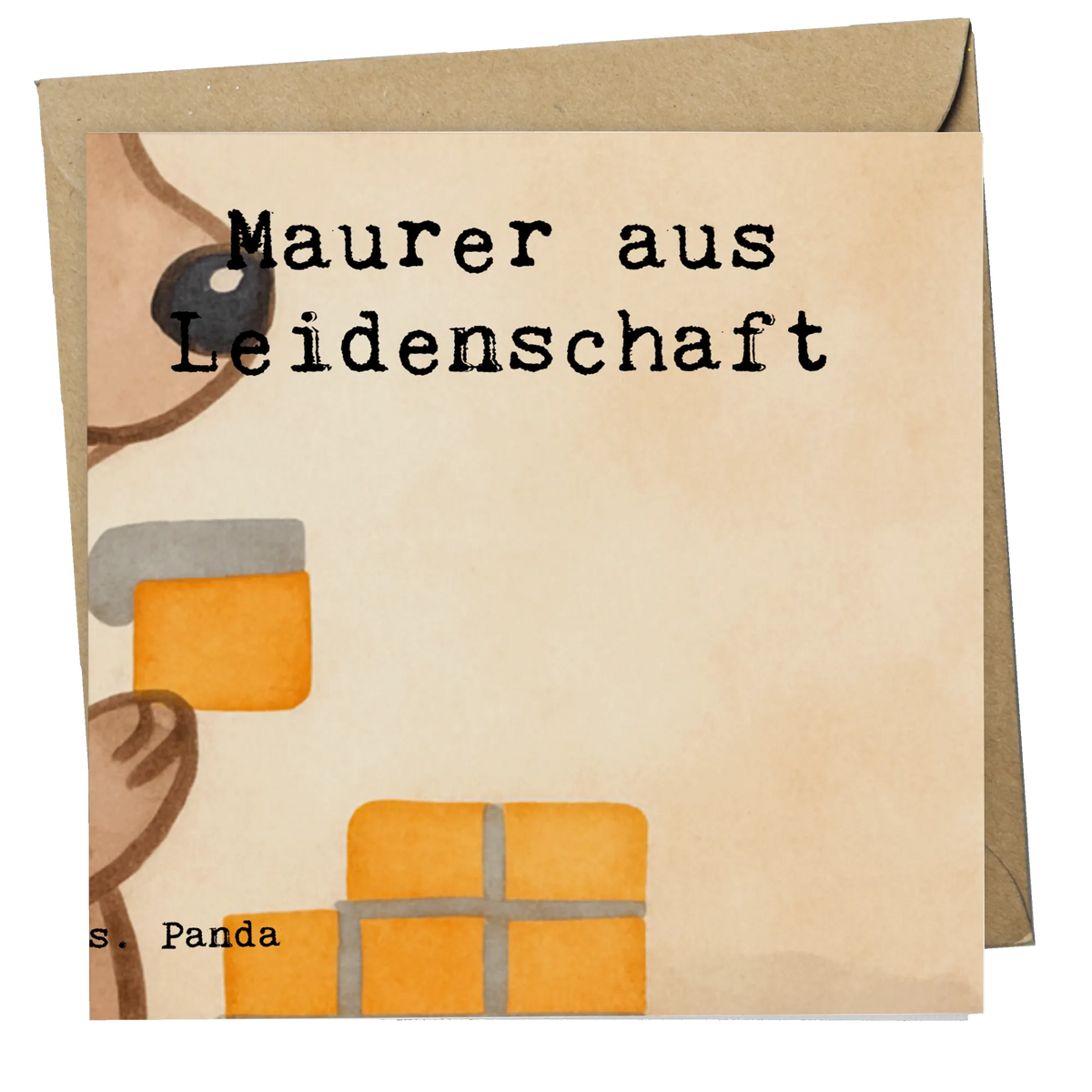 Deluxe Karte Maurer Leidenschaft Design doppelkarte, Grußkarte, Klappkarte, anlasskarte, faltkarte, Glückwunschkarte, Geschenk, Schenken, Jubiläum, Danke, Dankeschön, Beruf, Ausbildung, Abschied, Rente, Kollege, Kollegin, Arbeitskollege, Mitarbeiter, Firma, Gesellenprüfung, Maurer, Maurermeister, Handwerker, Maurerbetrieb