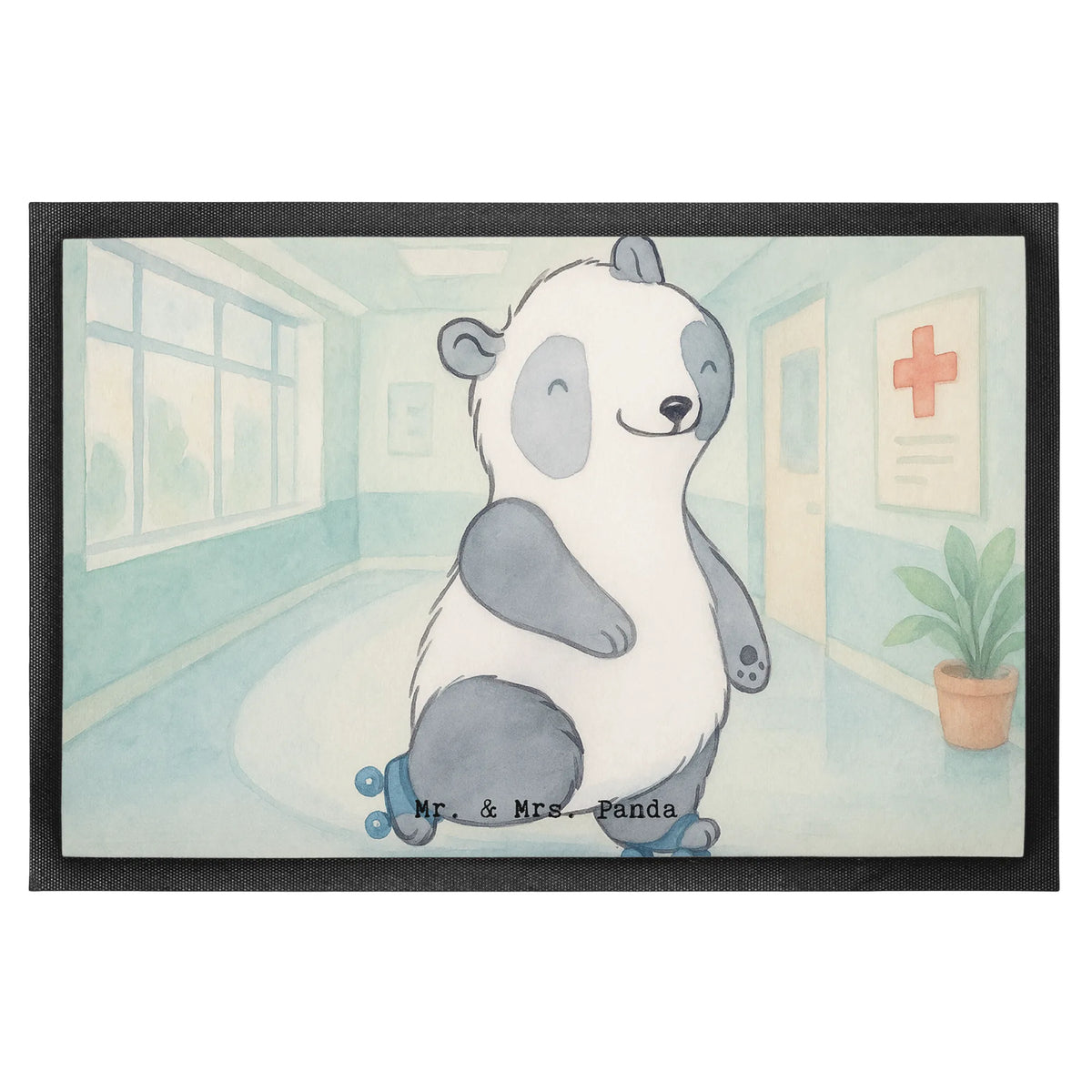 Fußmatte Panda Inliner fahren Design Abtretmatte, Outdoor-Matte, Fußabtreter, außenmatte, Schmutzfangmatte, bodenmatte, hausmatte, Bodenvorleger, Eingangsteppich, Türmatte, Schuhabstreifer, Türvorleger, Sauberlaufmatte, teppichmatte, Fussmatte, fußmatte, Fußabstreifer, Haustürmatte, Abtreter, Vorleger, Eingangsmatte, Schmutzfangteppich, abstreifer, Schmutzmatte, flurmatte, Gummimatte, Gummi-Fußmatte, Schmutzfänger, matte haustür, Hobby, Geschenk, Danke, Schenken, Dankeschön, Auszeichnung, Gewinn, Sportler, Sportart, Sport, Inlinern, Rollschuh fahren, Inliner fahren