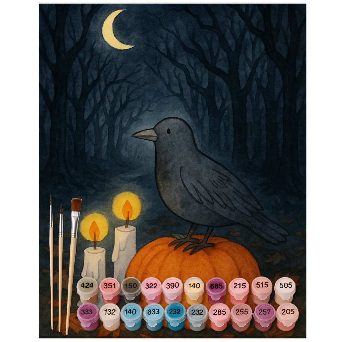 Malen nach Zahlen Krähe Halloween Design Acryl Malen nach Zahlen, malen mit zahlen, malen nach zahlen set, Malen nach Zahlen, Zahlenbild, leinwand malerei, malerei nach zahlen, kreativ set, Malen nach Zahlen Leinwand, Malen nach Zahlen Bild, leinwand malset, DIY Malen nach Zahlen, acrylmalerei set, diy set, acryl malset, malset, Deko, Dekoration, Schenken, Halloween, Martinssingen, Geschenke