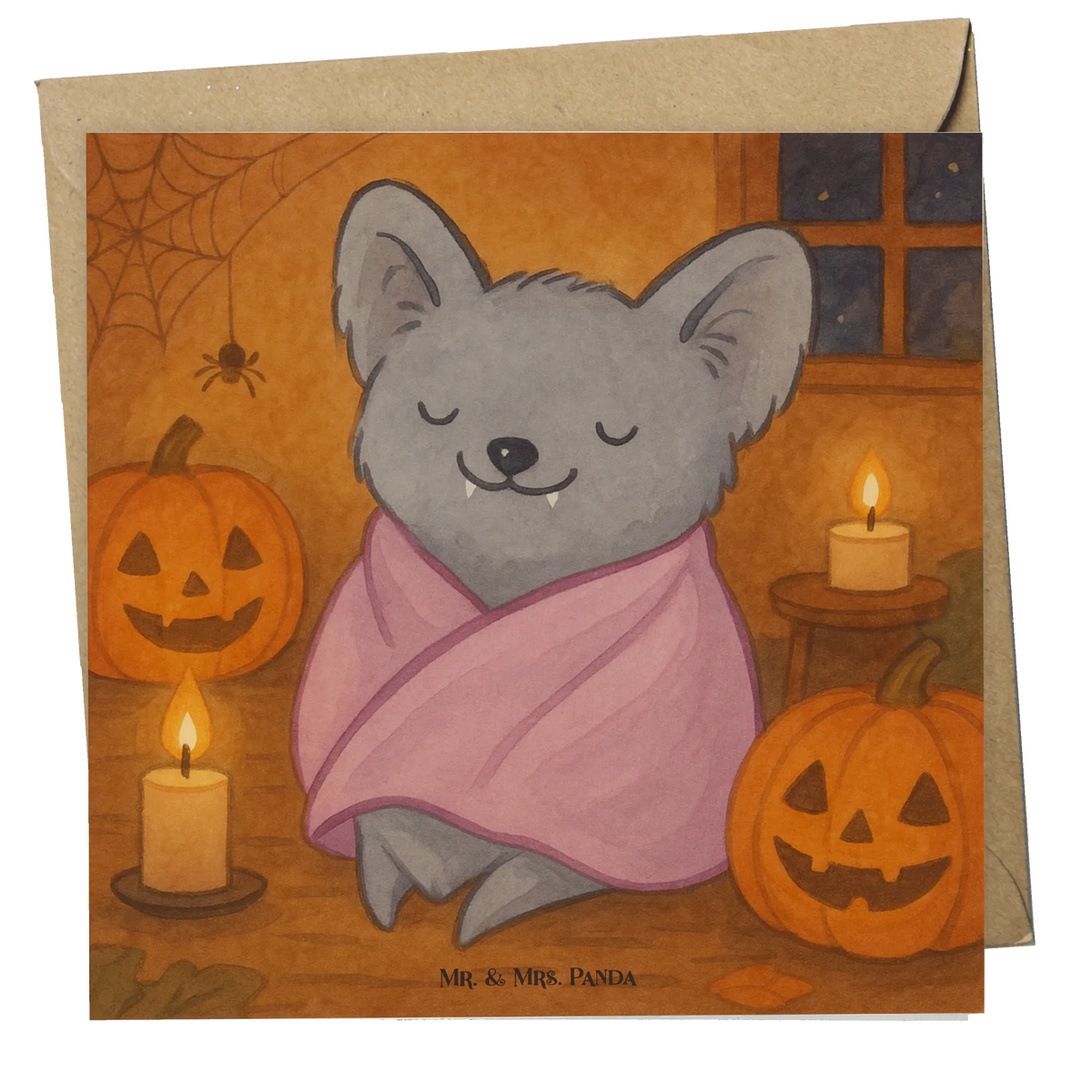 Deluxe Karte Fledermaus Chillt Design doppelkarte, Klappkarte, anlasskarte, Grußkarte, faltkarte, Glückwunschkarte, Dekoration, Geschenke, Schenken, Deko, Halloween, Martinssingen