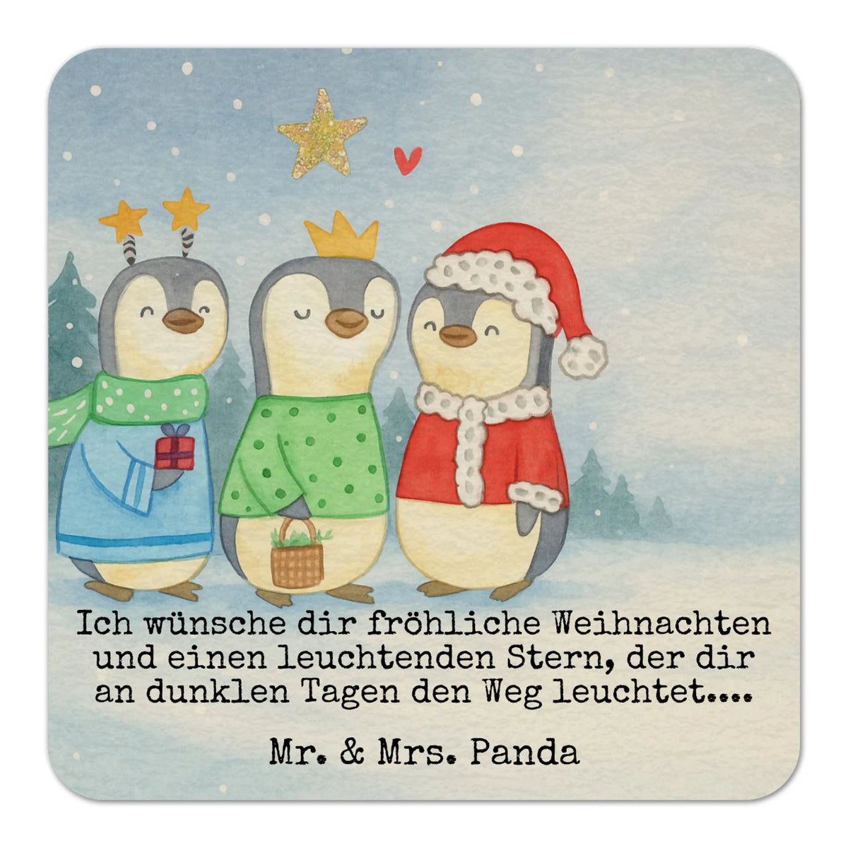 Coaster wintertime Holy Three Kings Design snow, Christmas time, Christmas Eve, Santa Claus, Epiphany, Christmas days, Christmas present